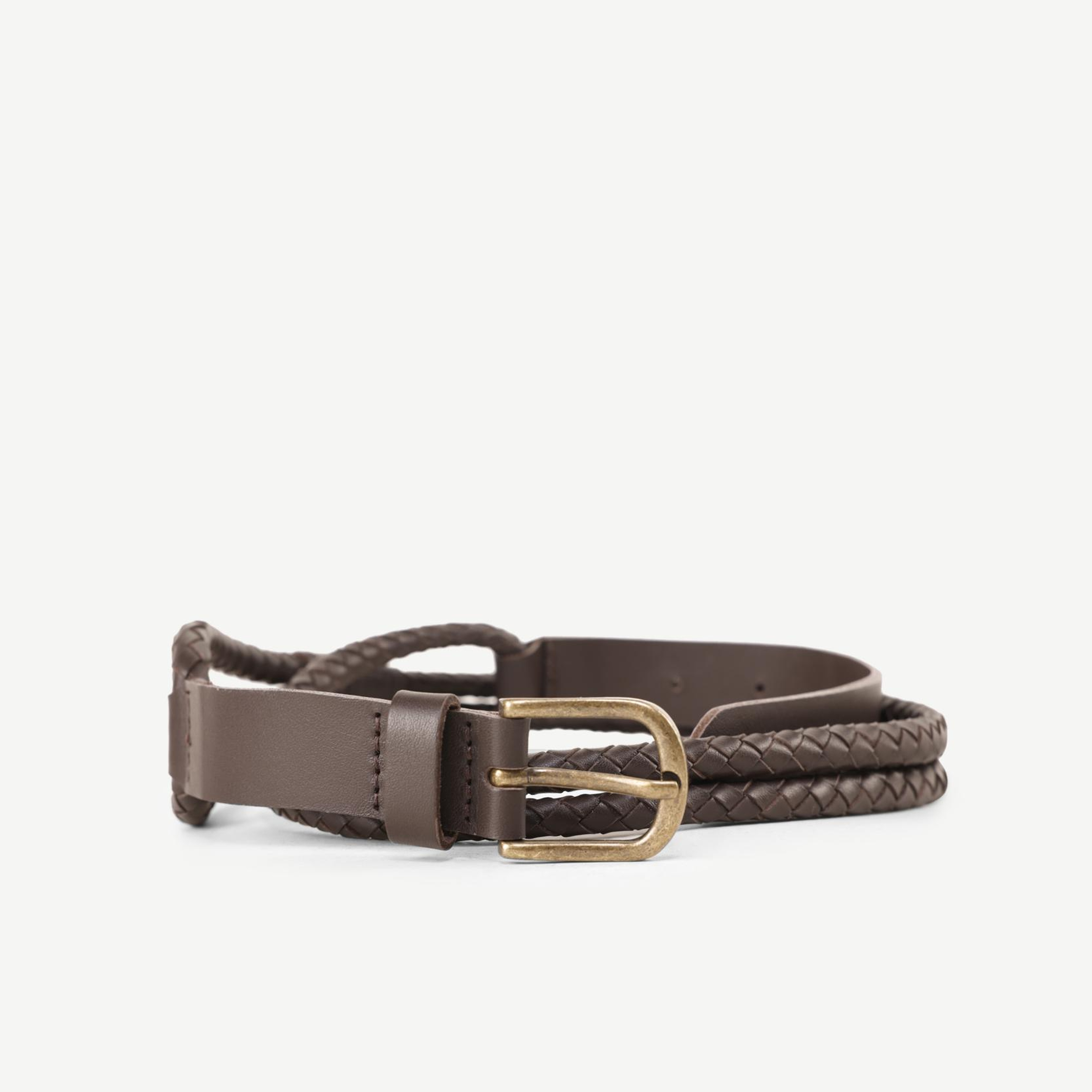 YARGICI Çift Örgülü Deri Kemer