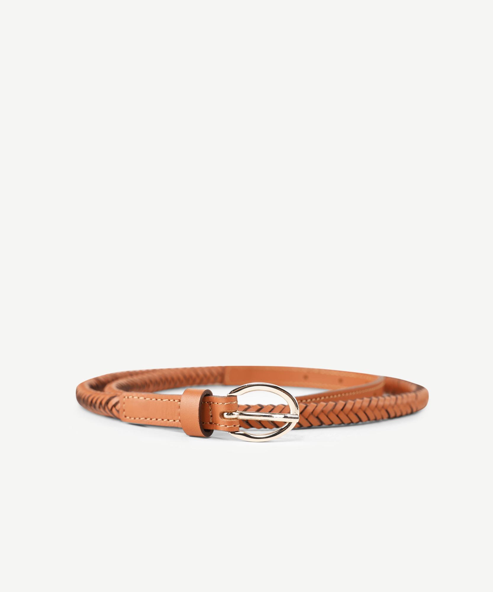 YARGICI İnce Örgülü Deri Kemer