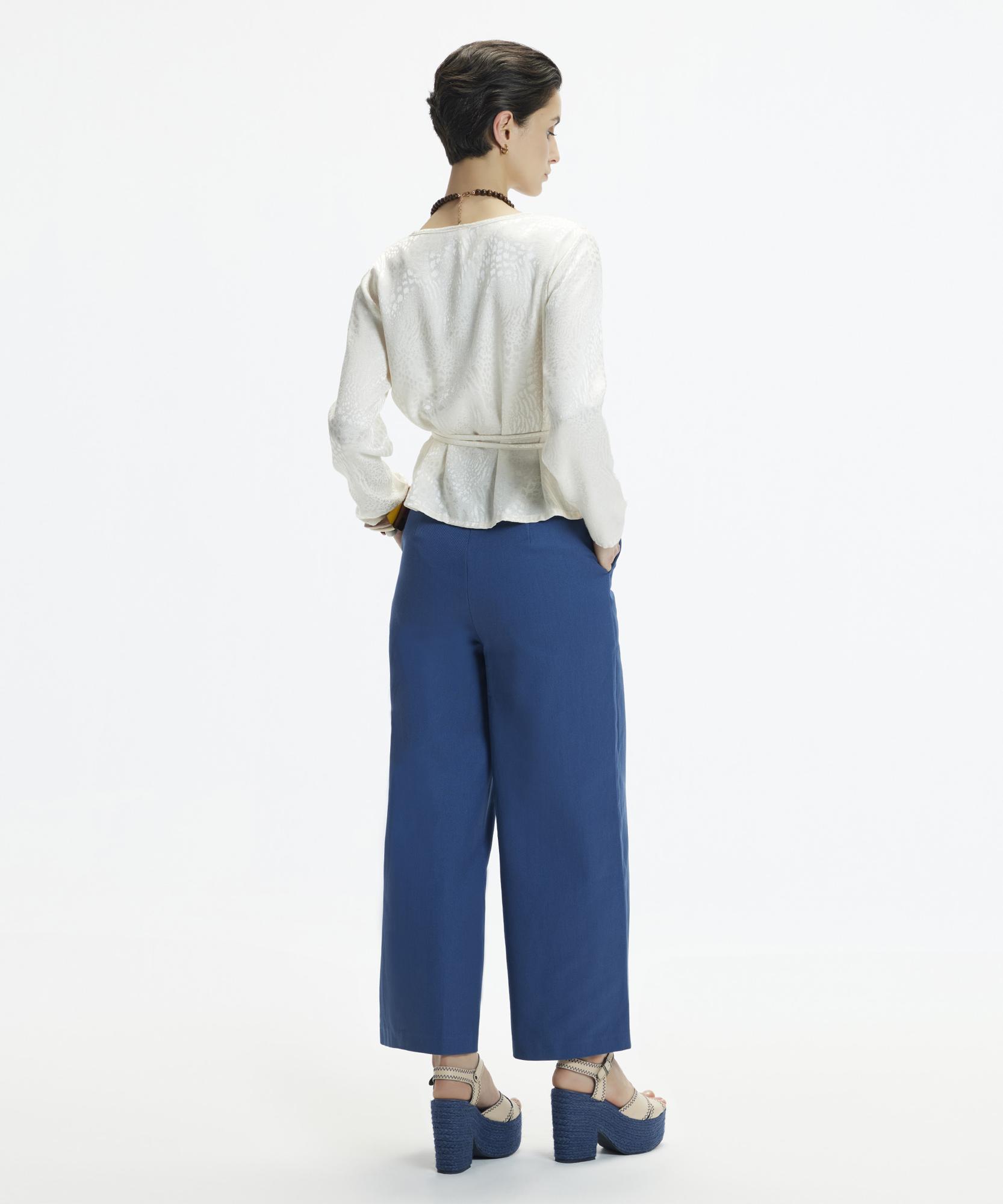 YARGICI Kruvaze Bağlamalı V Yaka Bluz