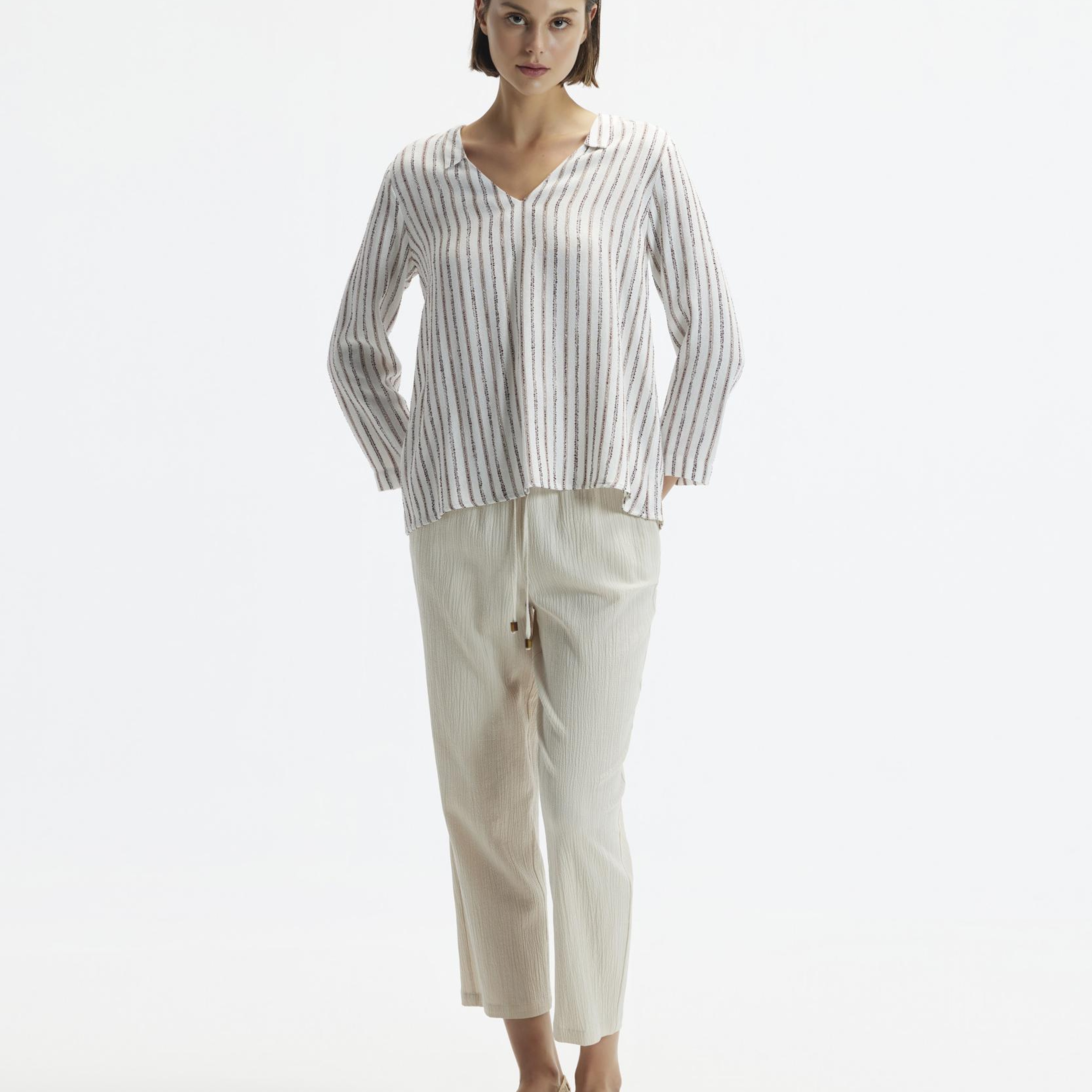 YARGICI Uzun Kollu V Yaka Bluz