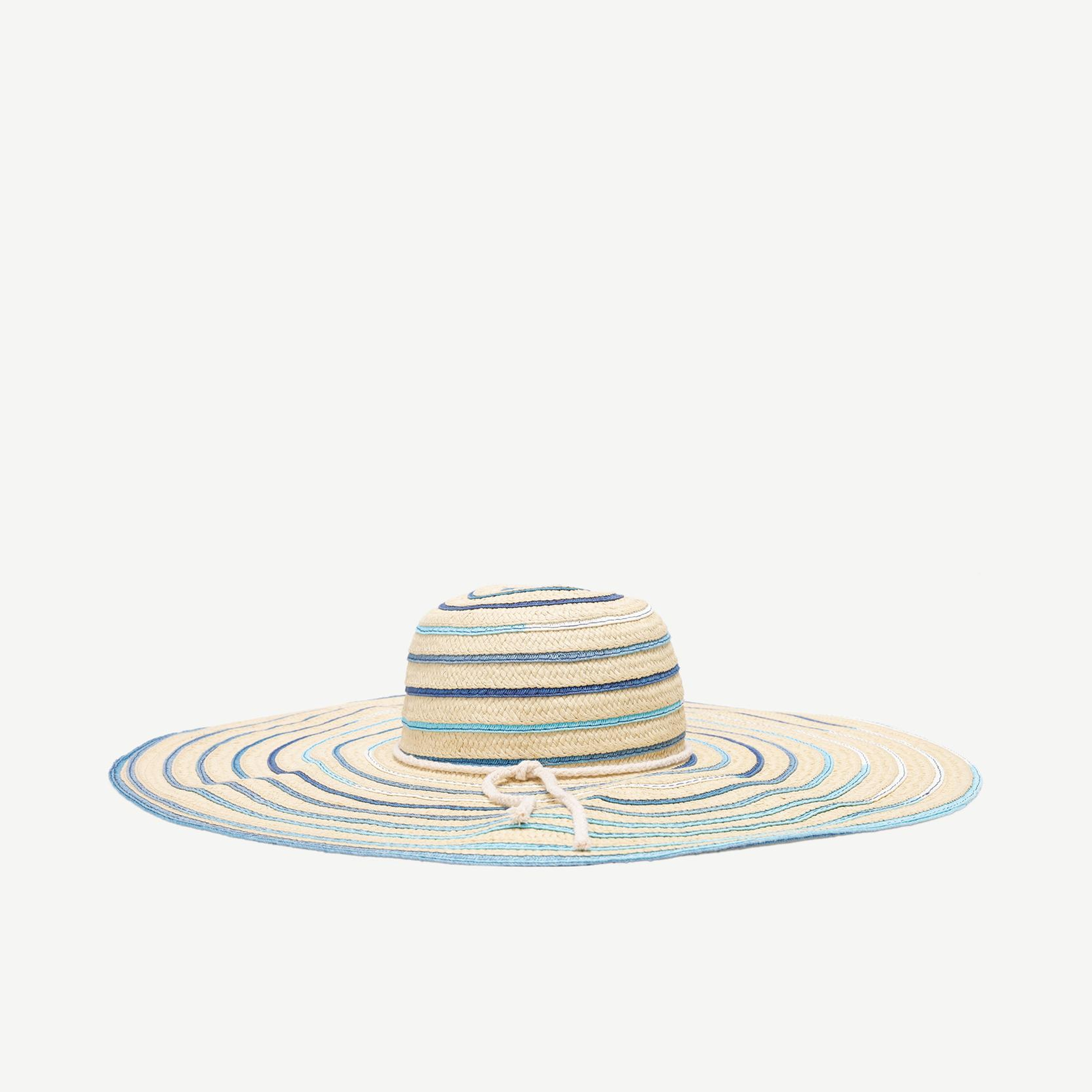 YARGICI Çizgili Hasır Şapka