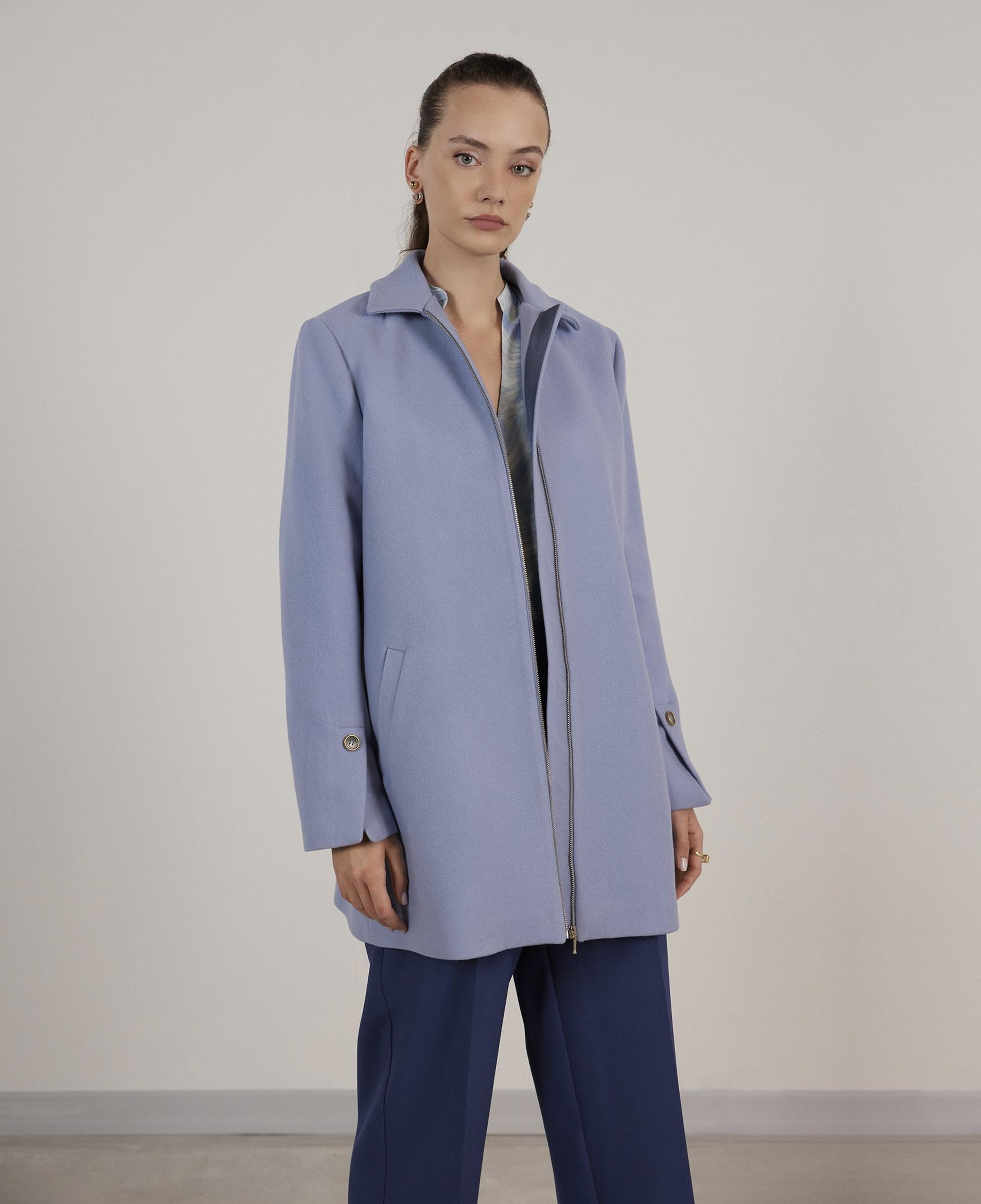 YARGICI Fermuar Detaylı Palto