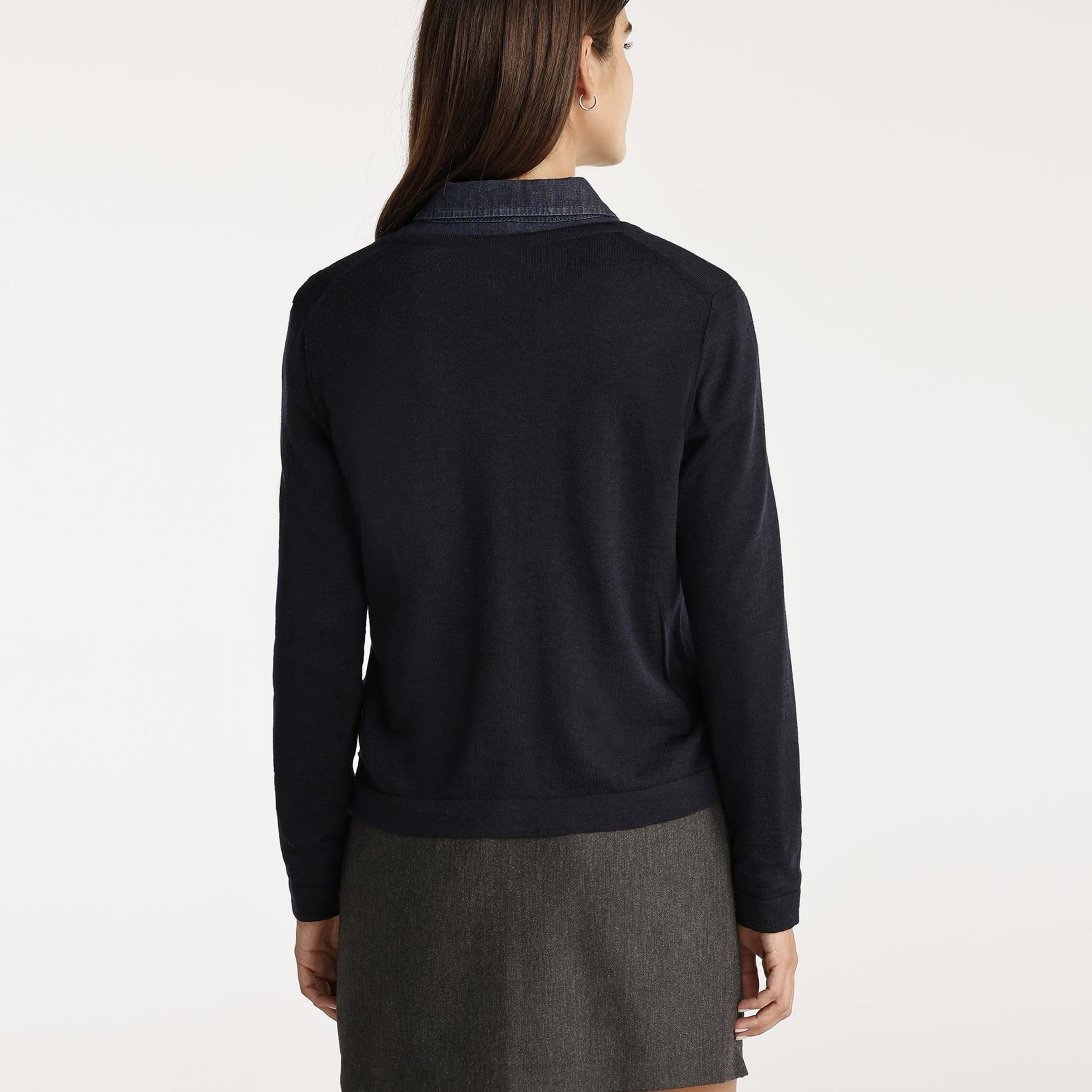 YARGICI Bisiklet Yakalı Hırka