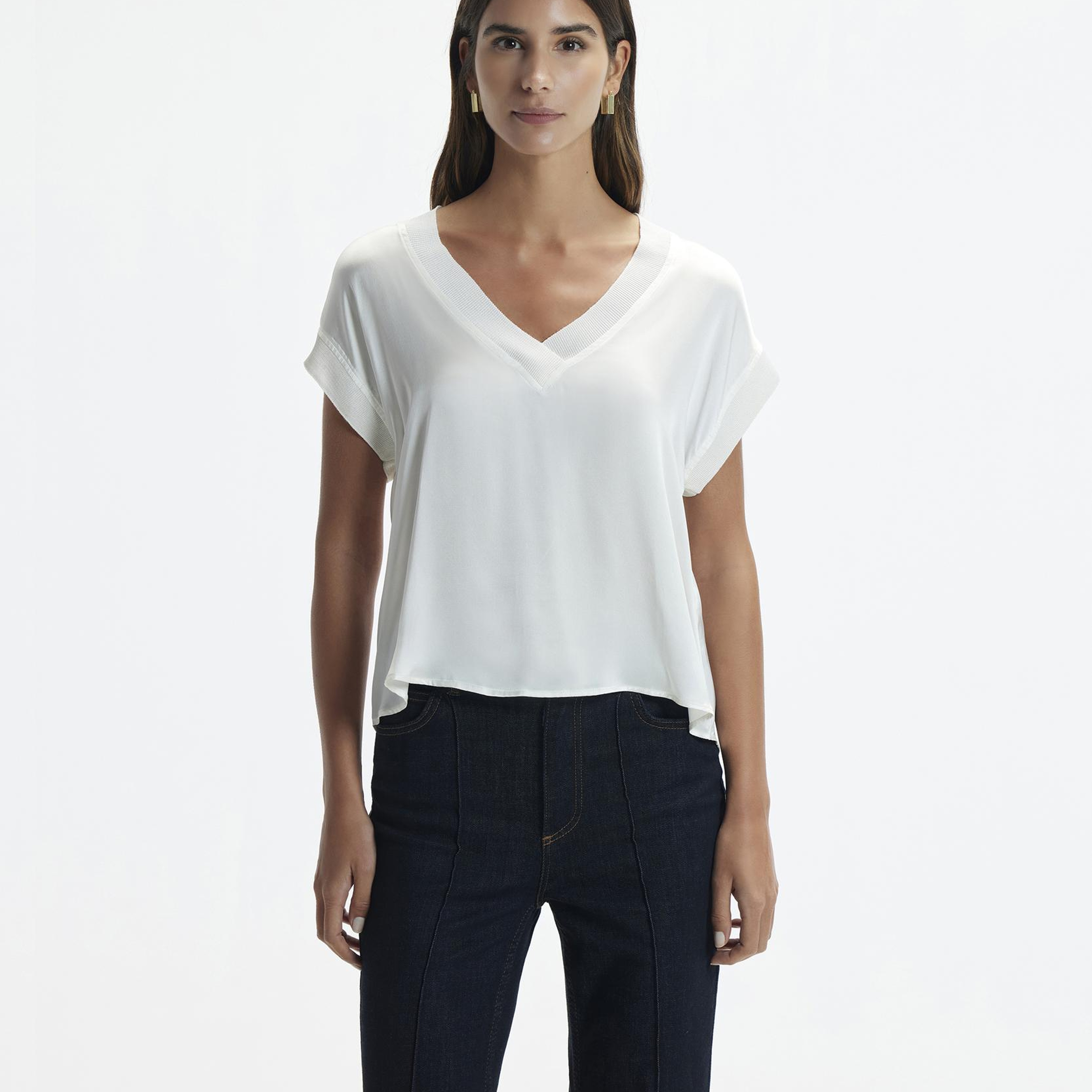 YARGICI V Yakalı Bluz