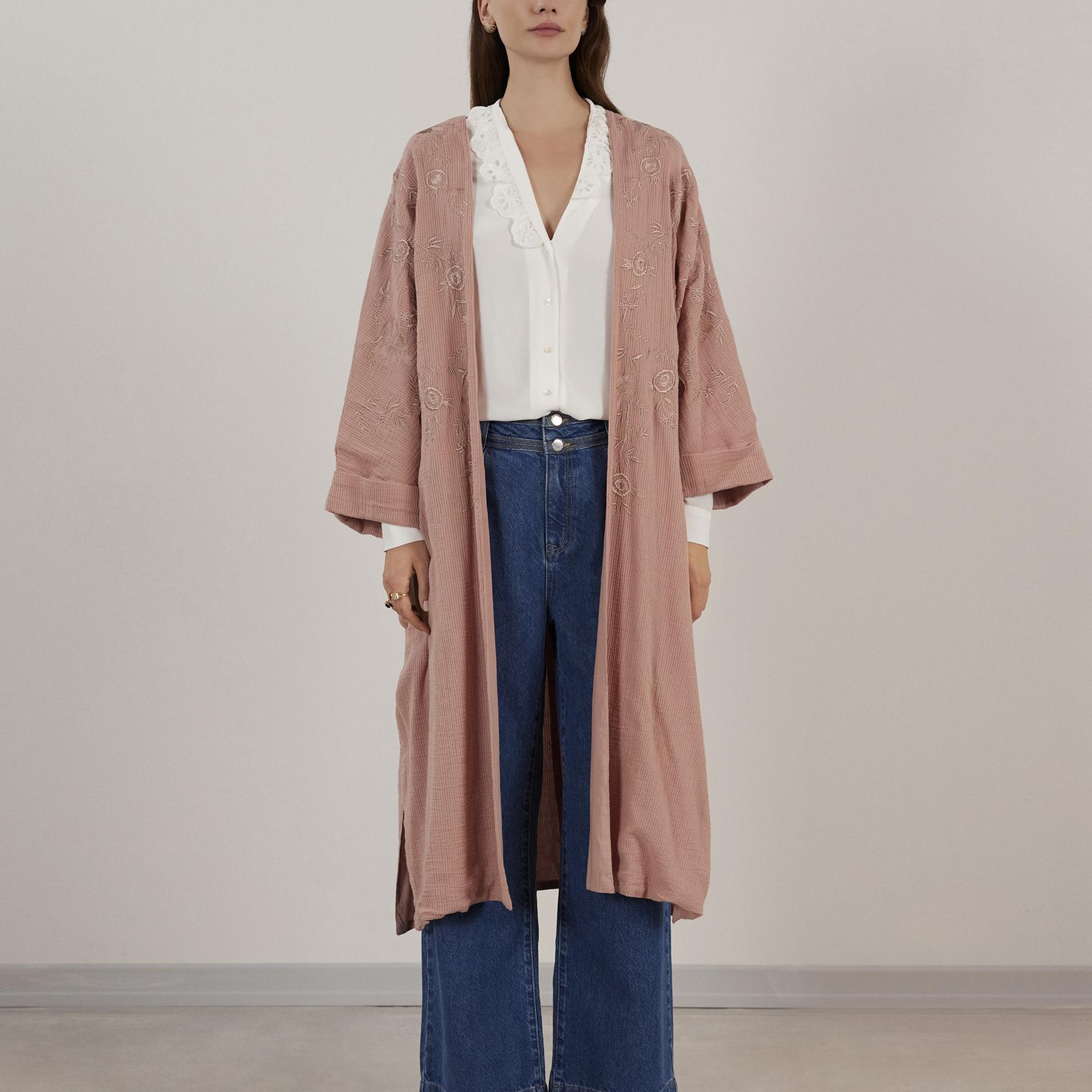 YARGICI Desenli Kimono