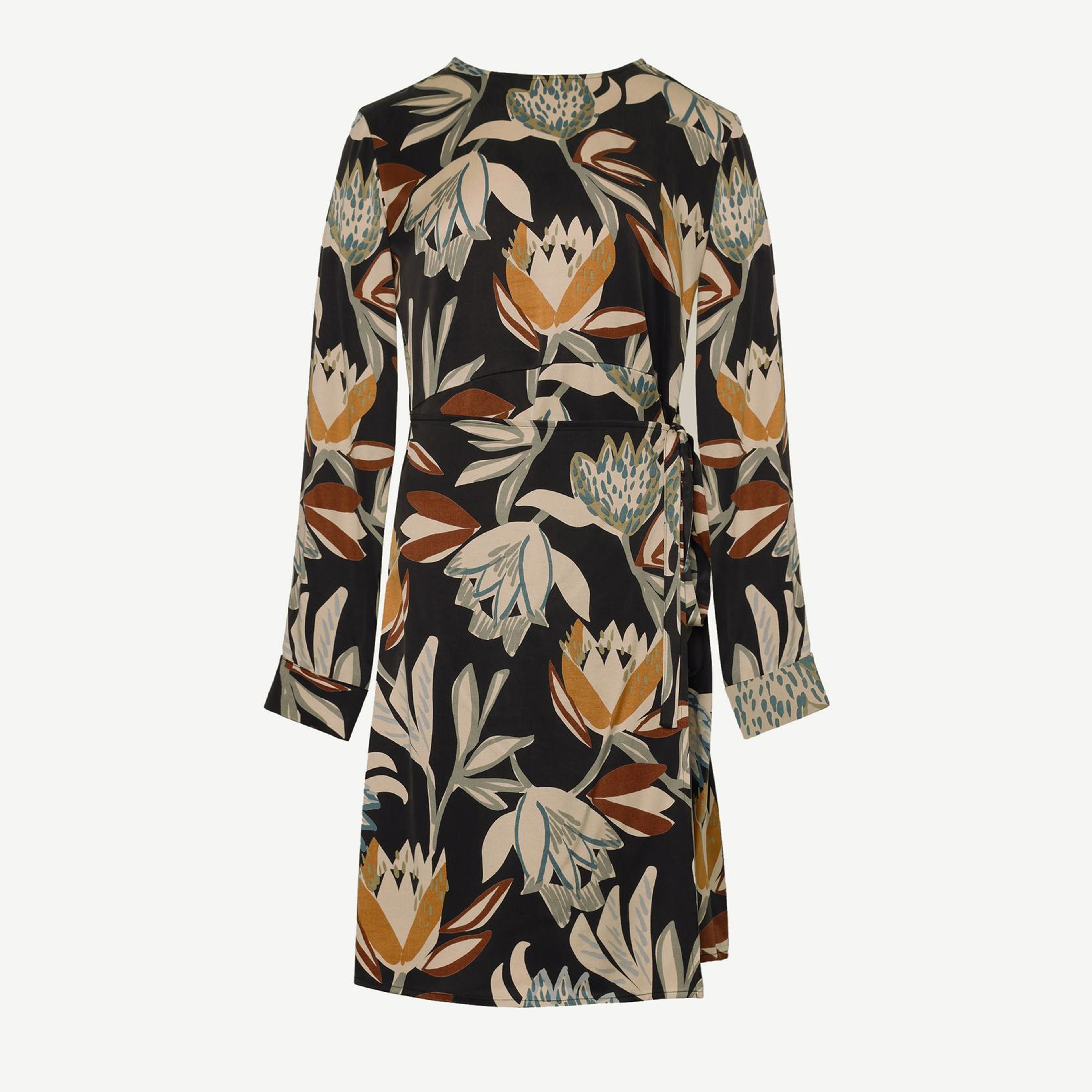 YARGICI Bisiklet Yaka Uzun Kollu Kısa Elbise