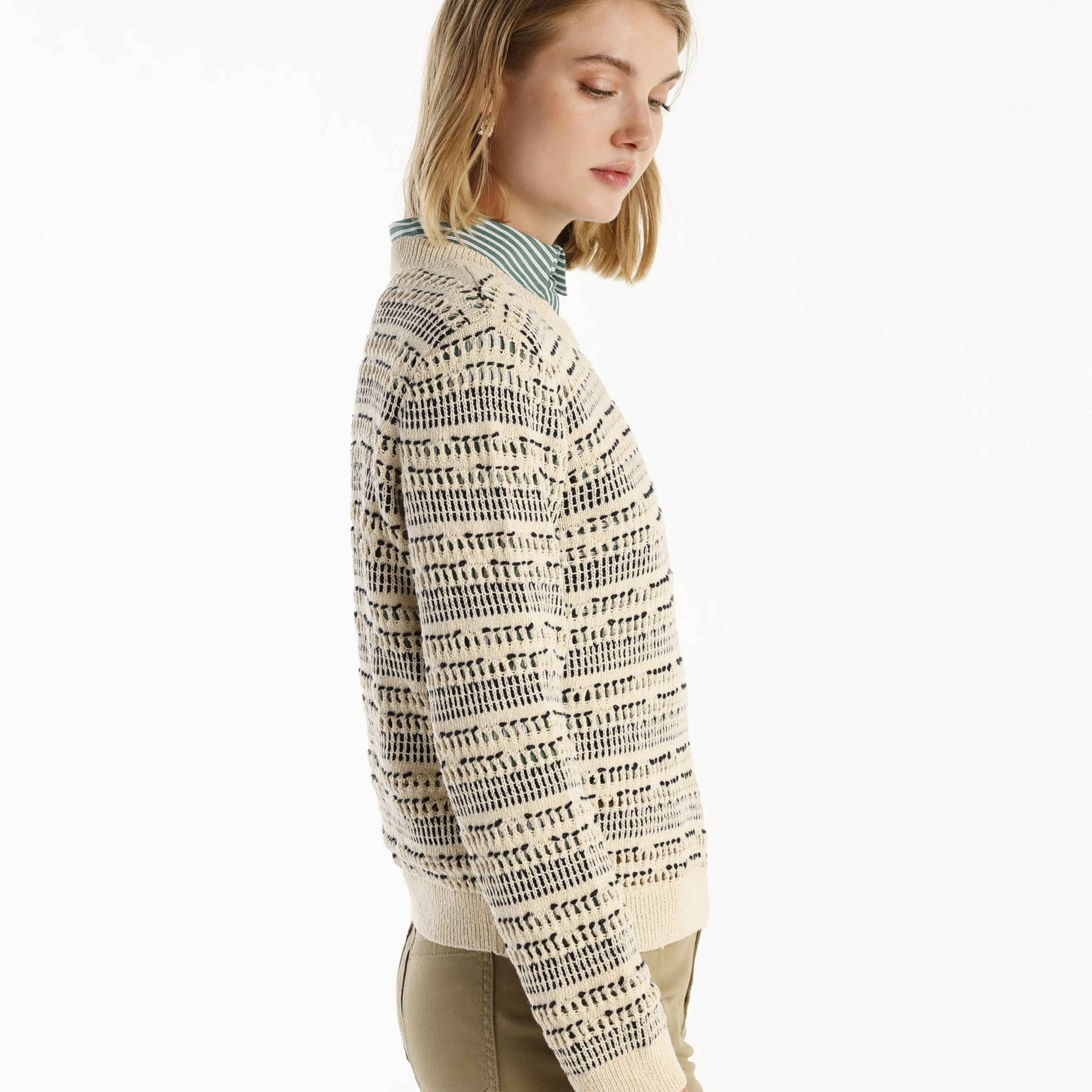 YARGICI Kayık Yakalı Kazak