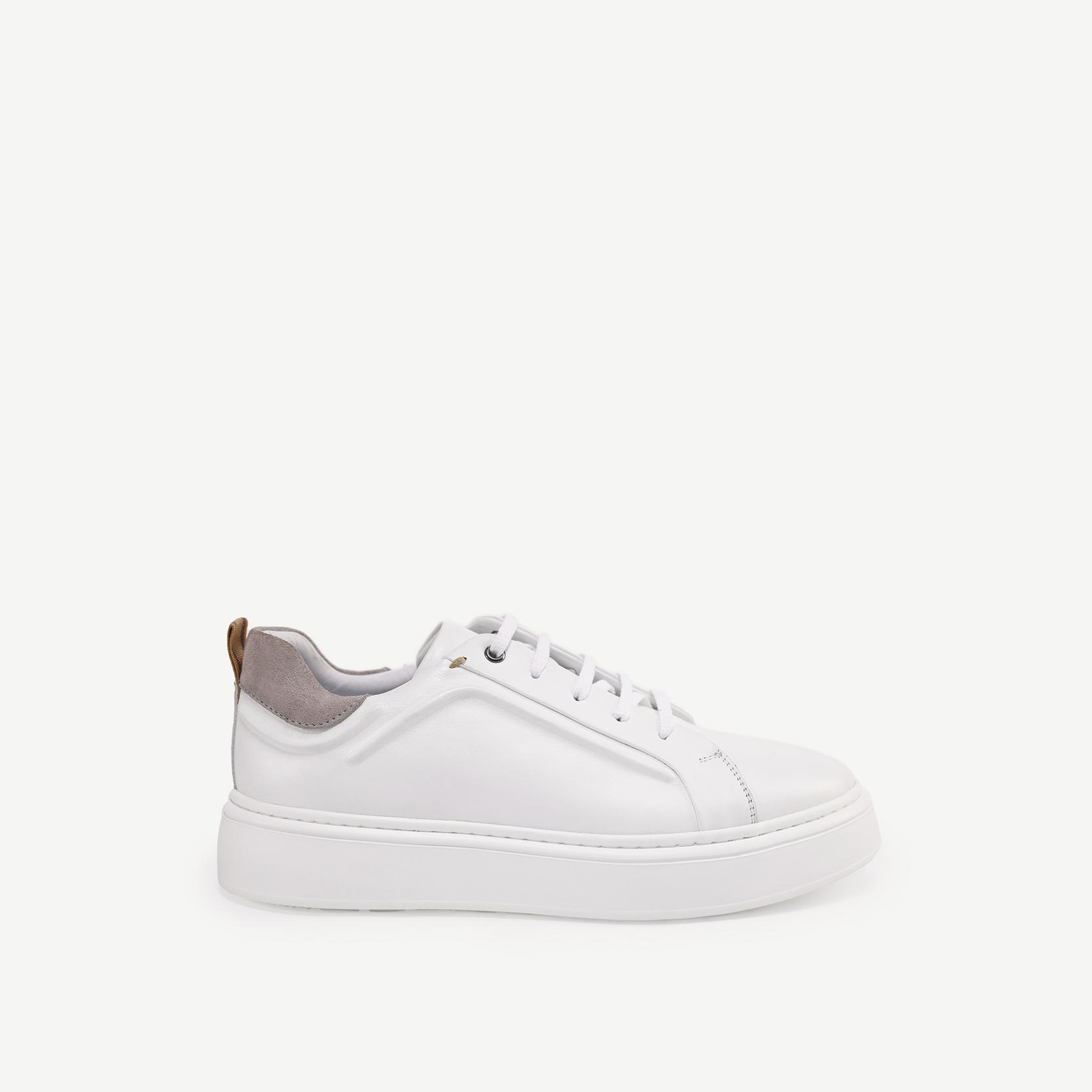 YARGICI Silikon Kabartmanlı Deri Bağlı Sneakers