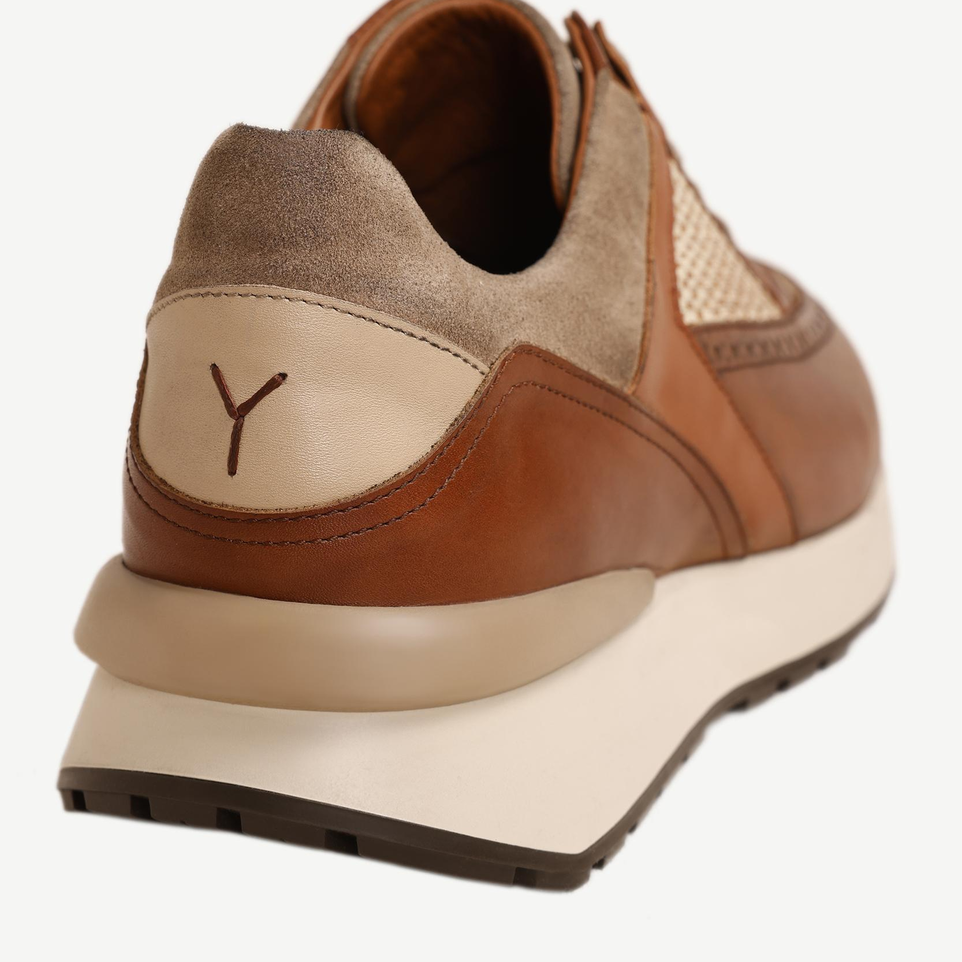 YARGICI Hasır Detaylı Deri Sneakers