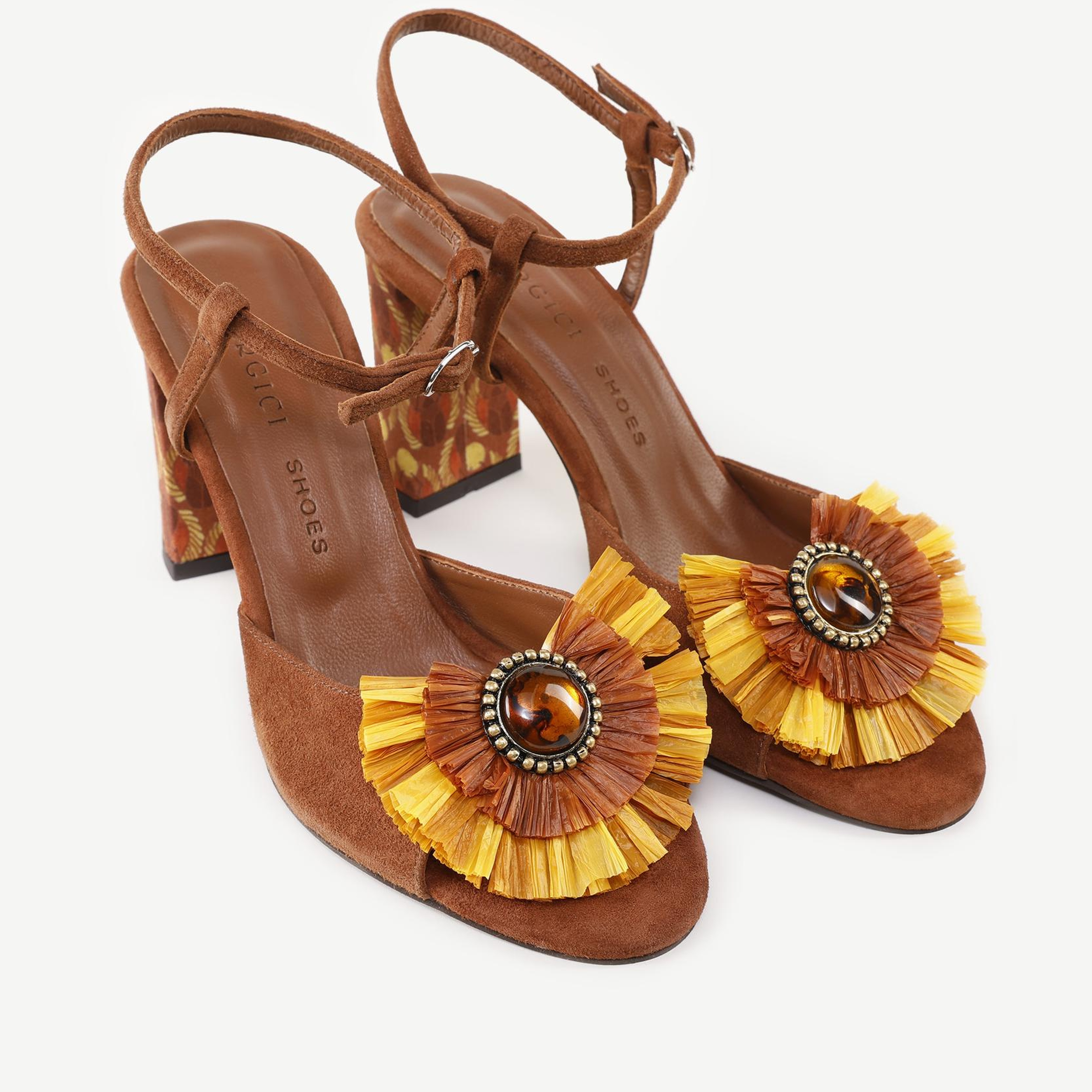 YARGICI Rafya Aksesuar Detaylı Topuklu Sandalet