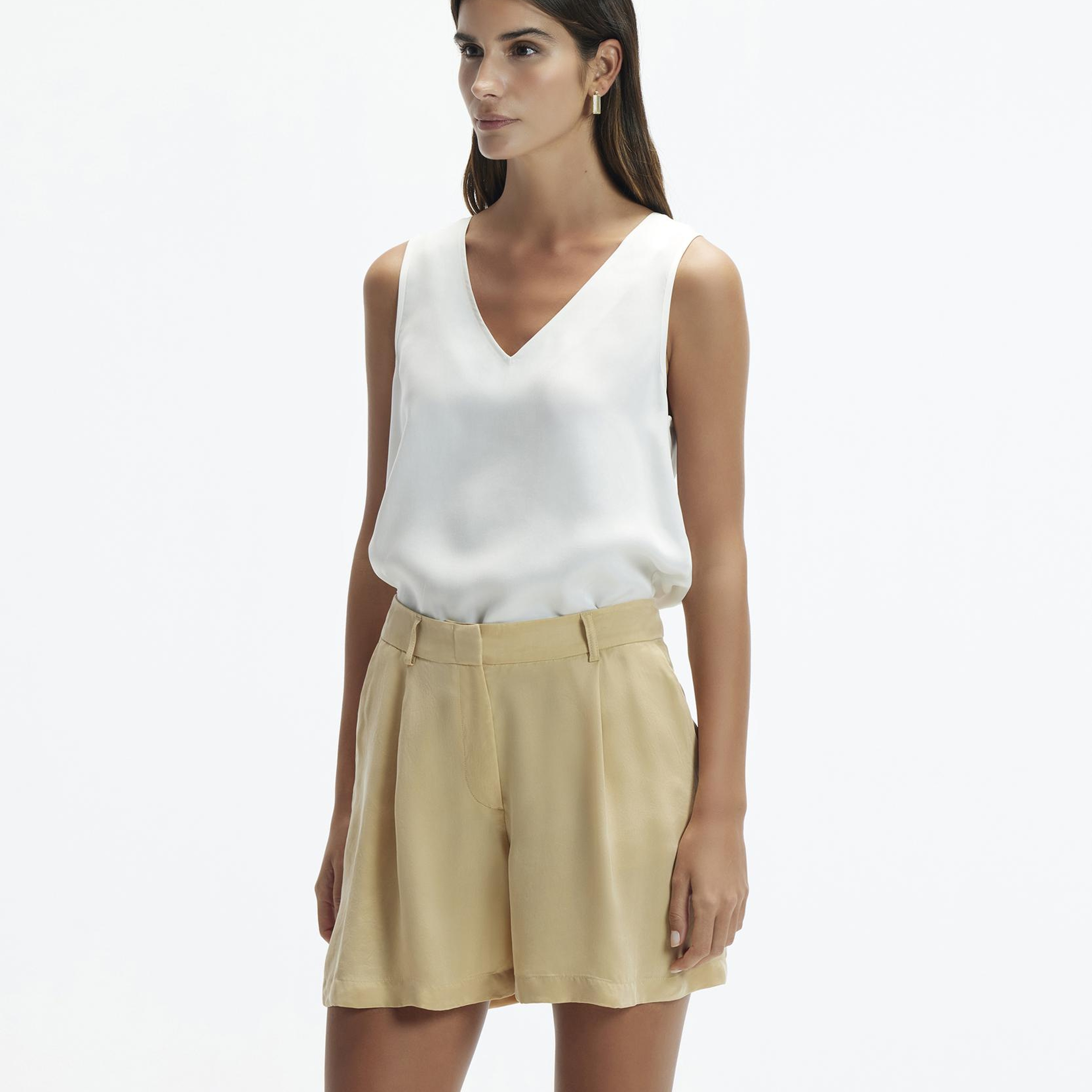 YARGICI Kırma Detaylı Bermuda