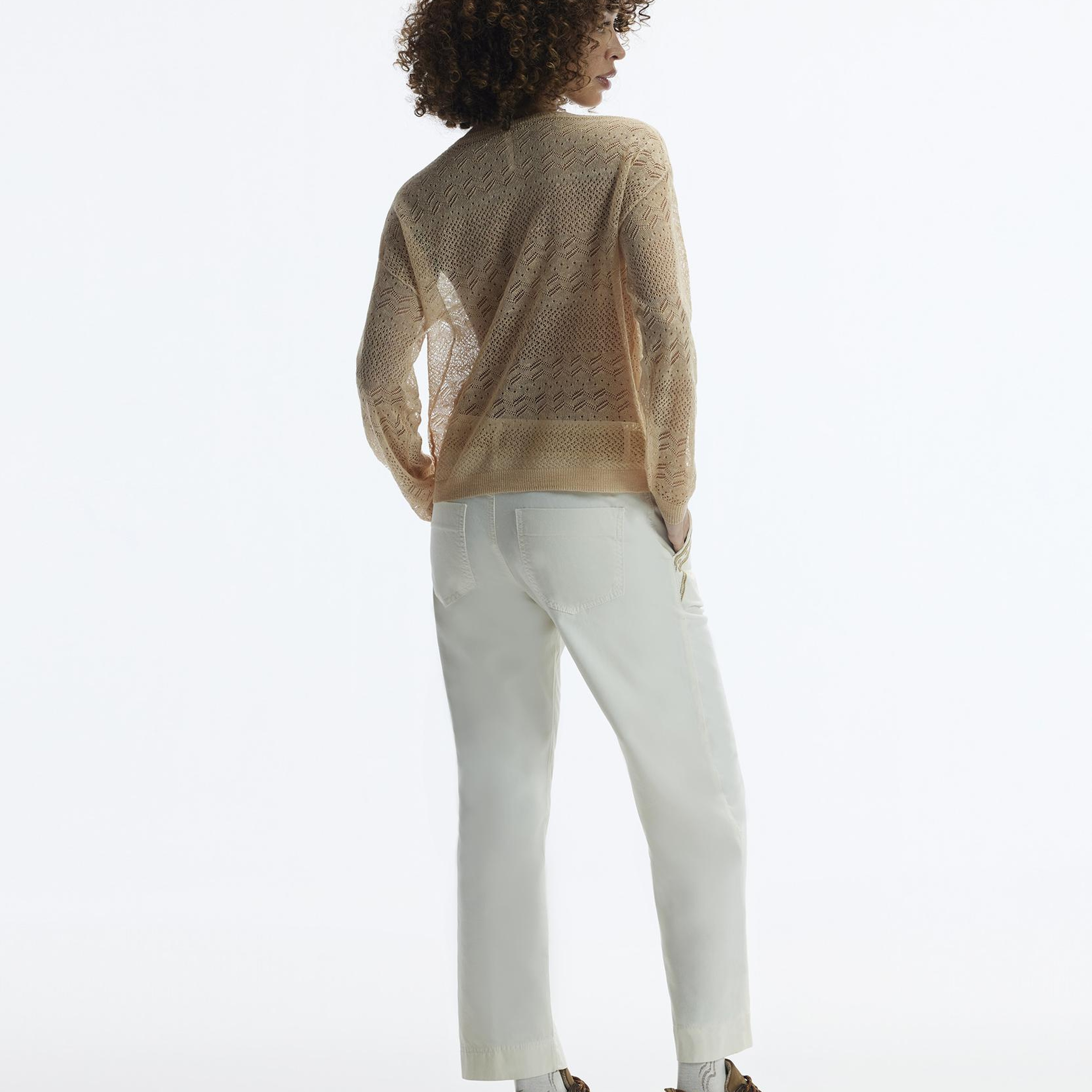 YARGICI Düz Kesim Nakış Detaylı Pantolon