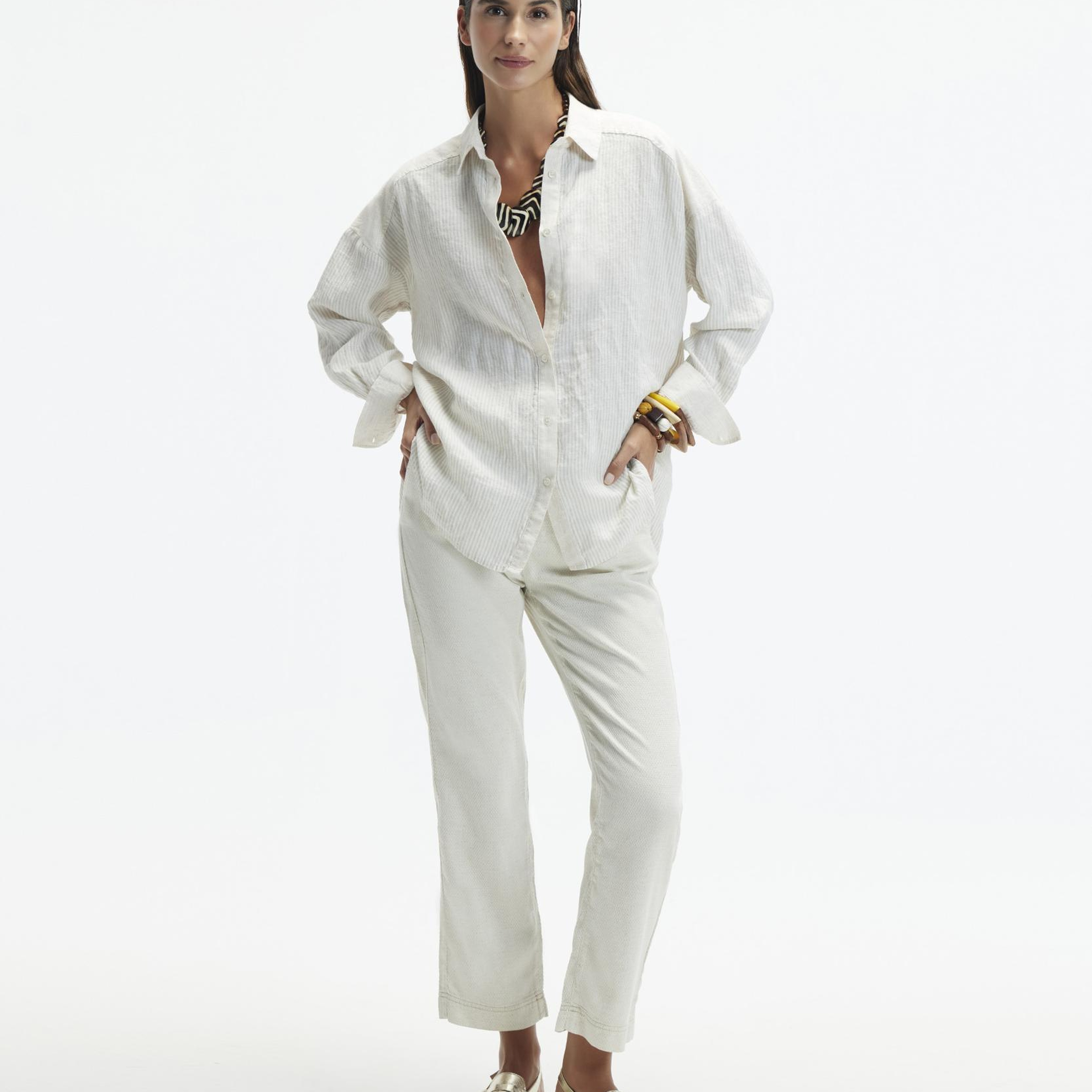 YARGICI Düz Kesim Duble Paça Bağ Detaylı Pantolon