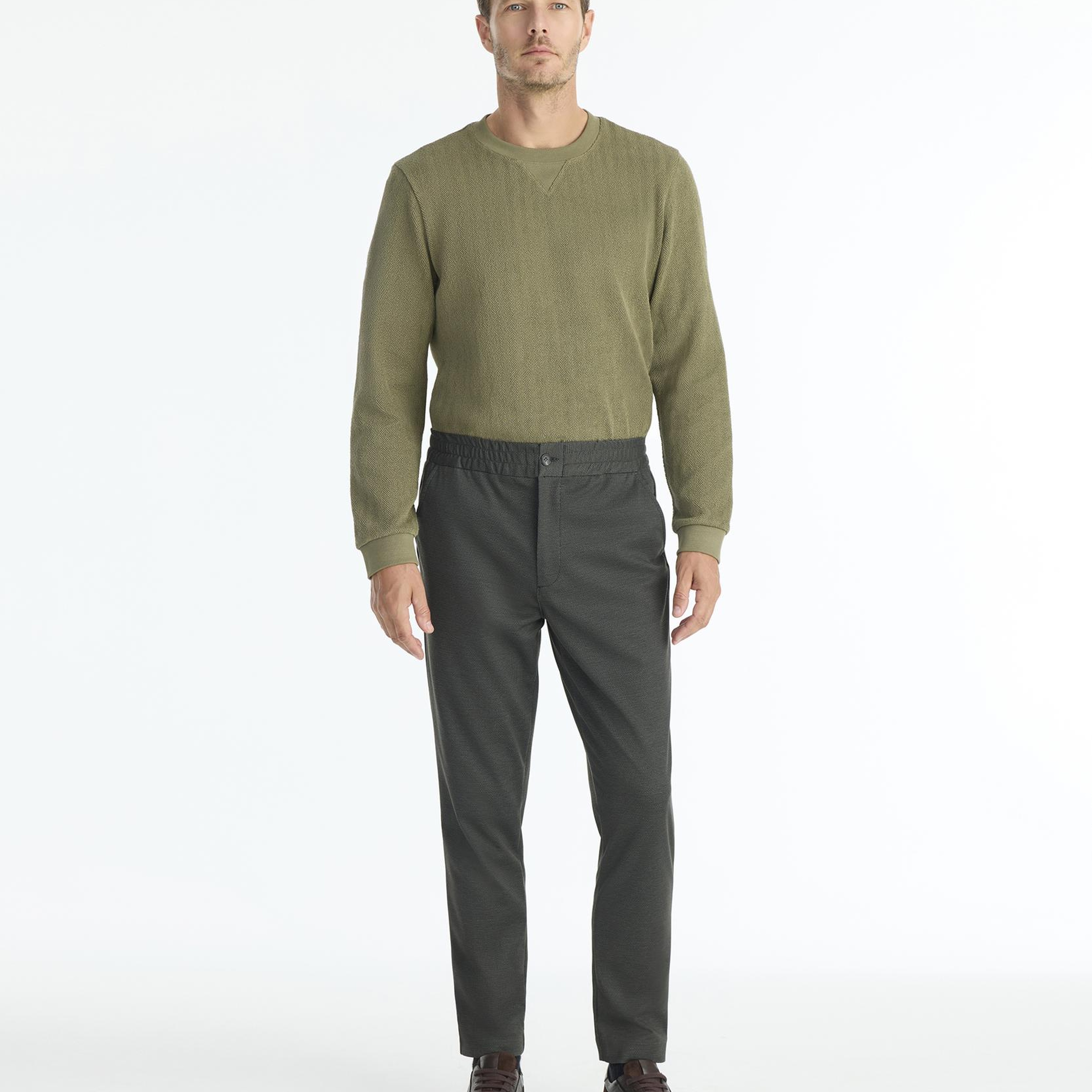 YARGICI Straight Beli Lastikli Pantolon