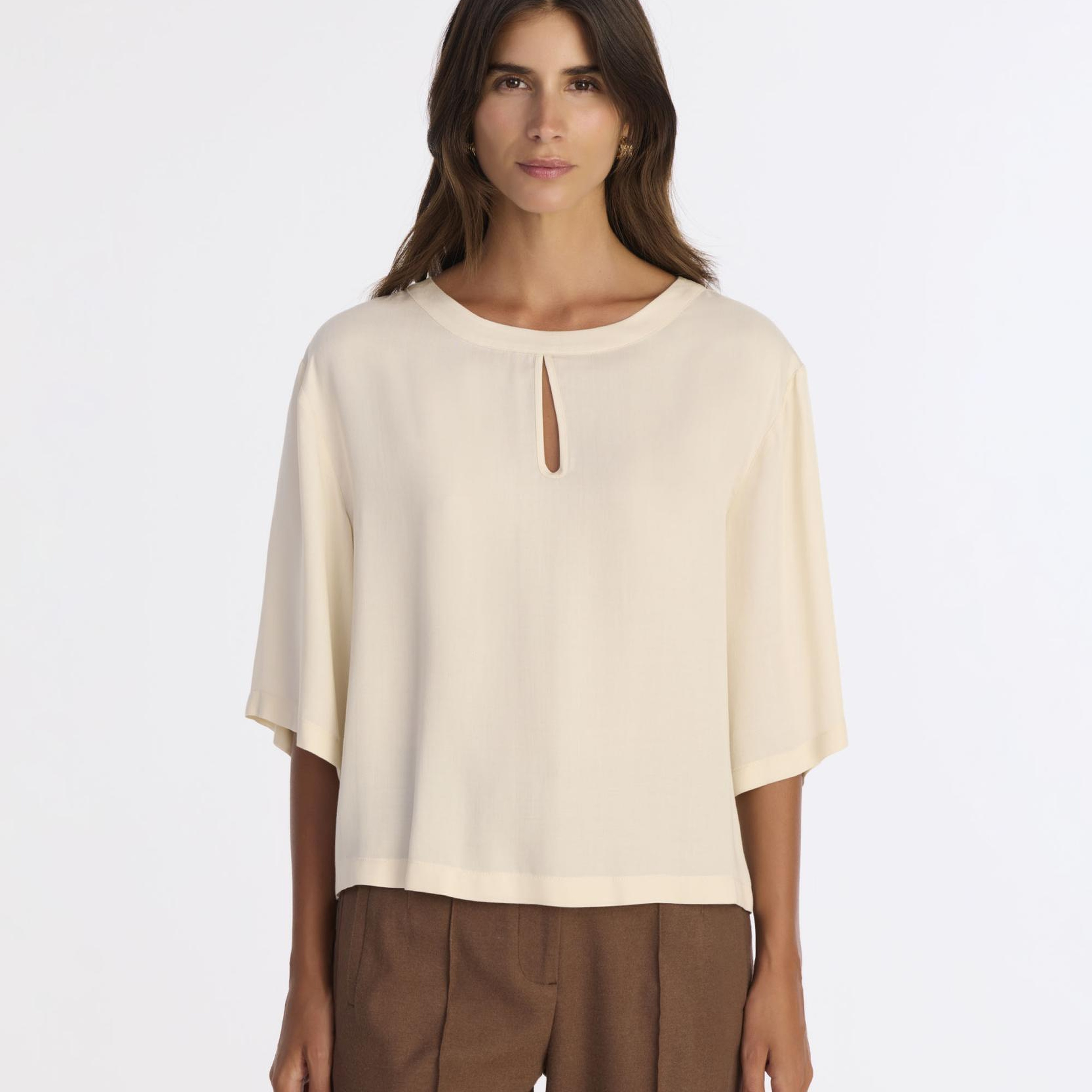 YARGICI Regular Bisiklet Yaka 3/4 Kol Bluz