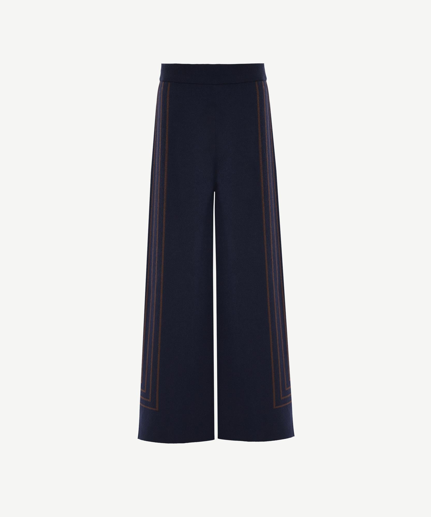 YARGICI Çizgili Rakat Kalıp Triko Pantolon