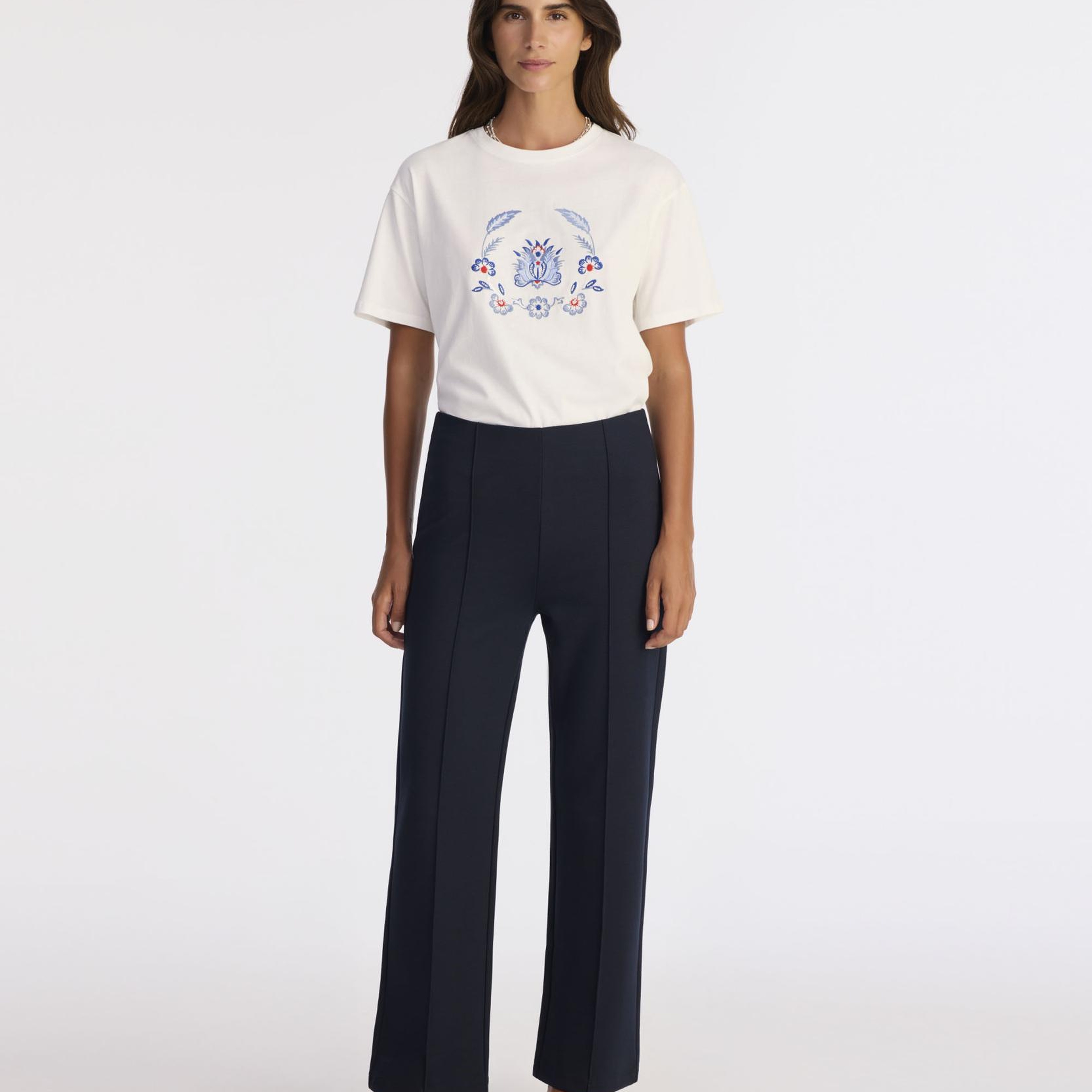 YARGICI Nervürlü Düz Kalıp Pantolon