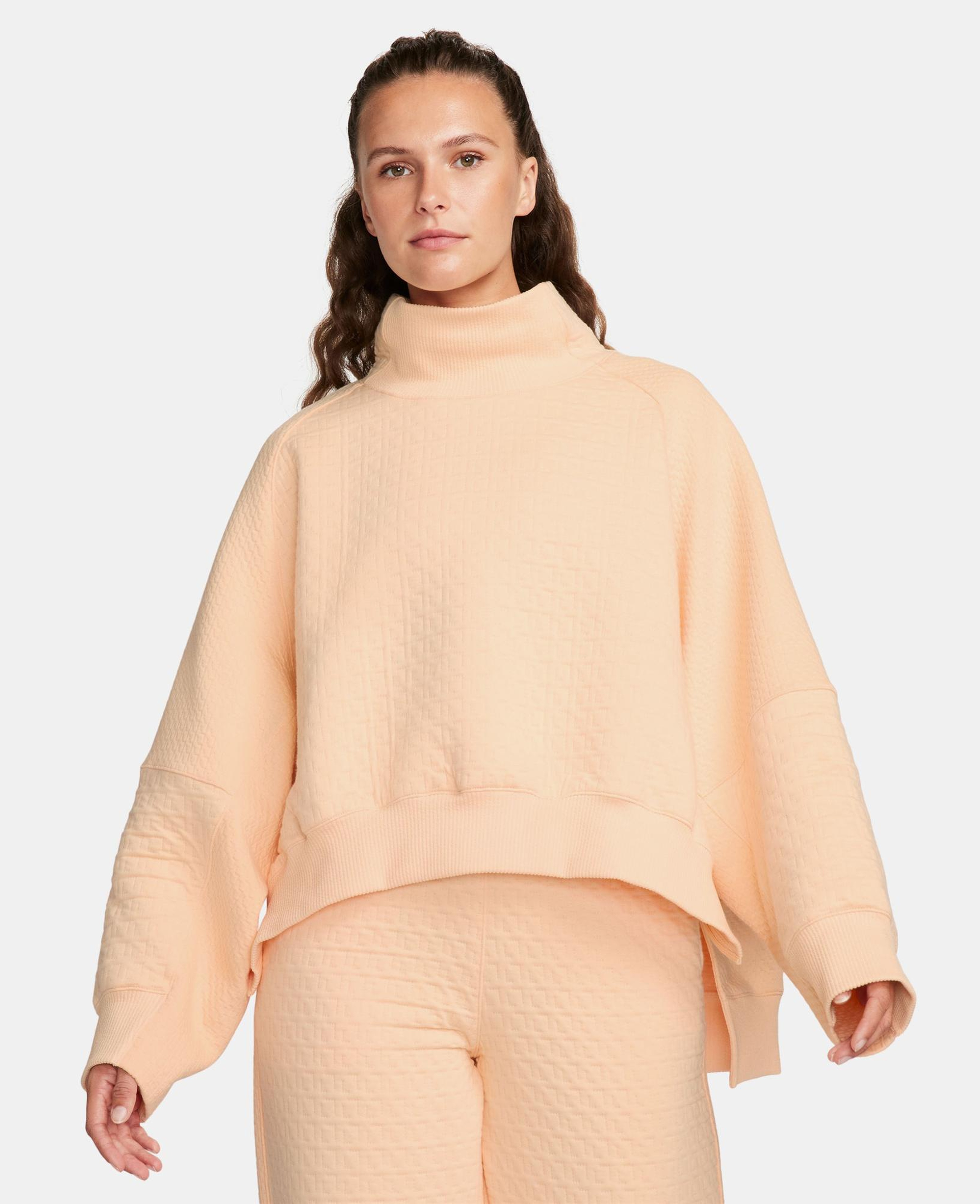 Nike Yoga Therma-Fit Fleece Kadın Turuncu Sweatshirt