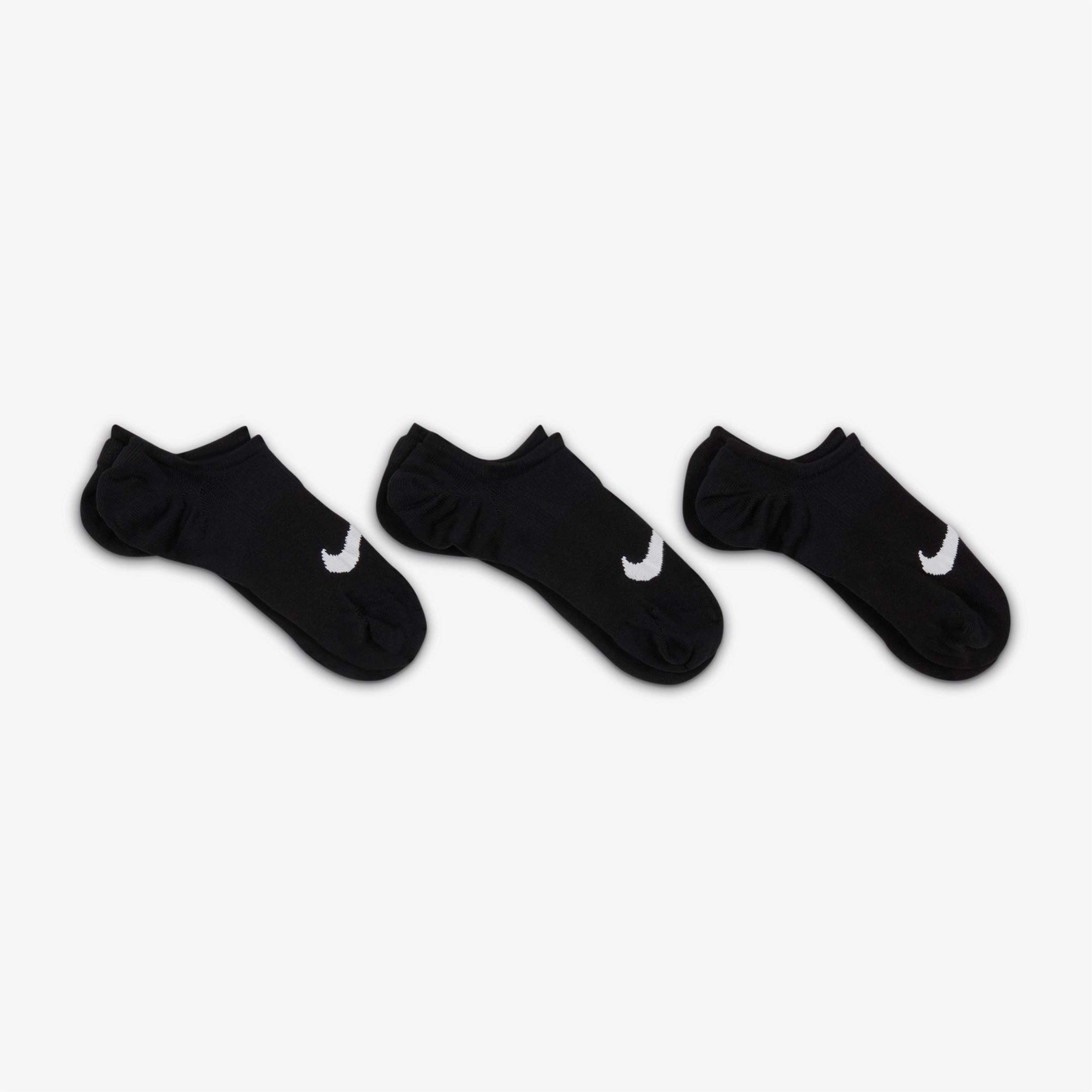 Nike Everyday Plus Lightweight Footie 3'lü Unisex Siyah Çorap