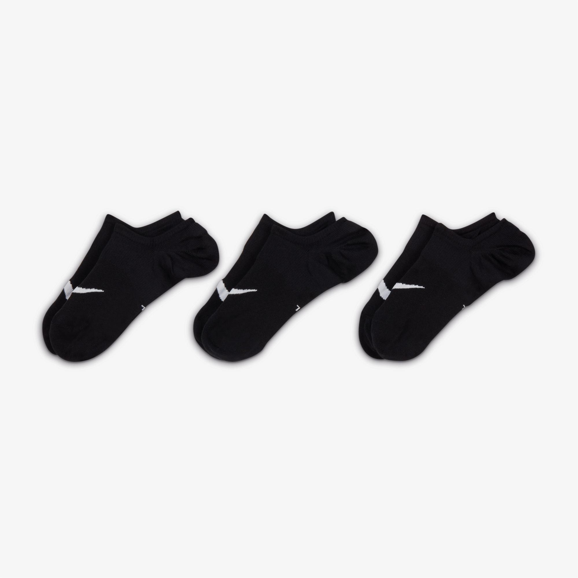 Nike Everyday Plus Lightweight Footie 3'lü Unisex Siyah Çorap