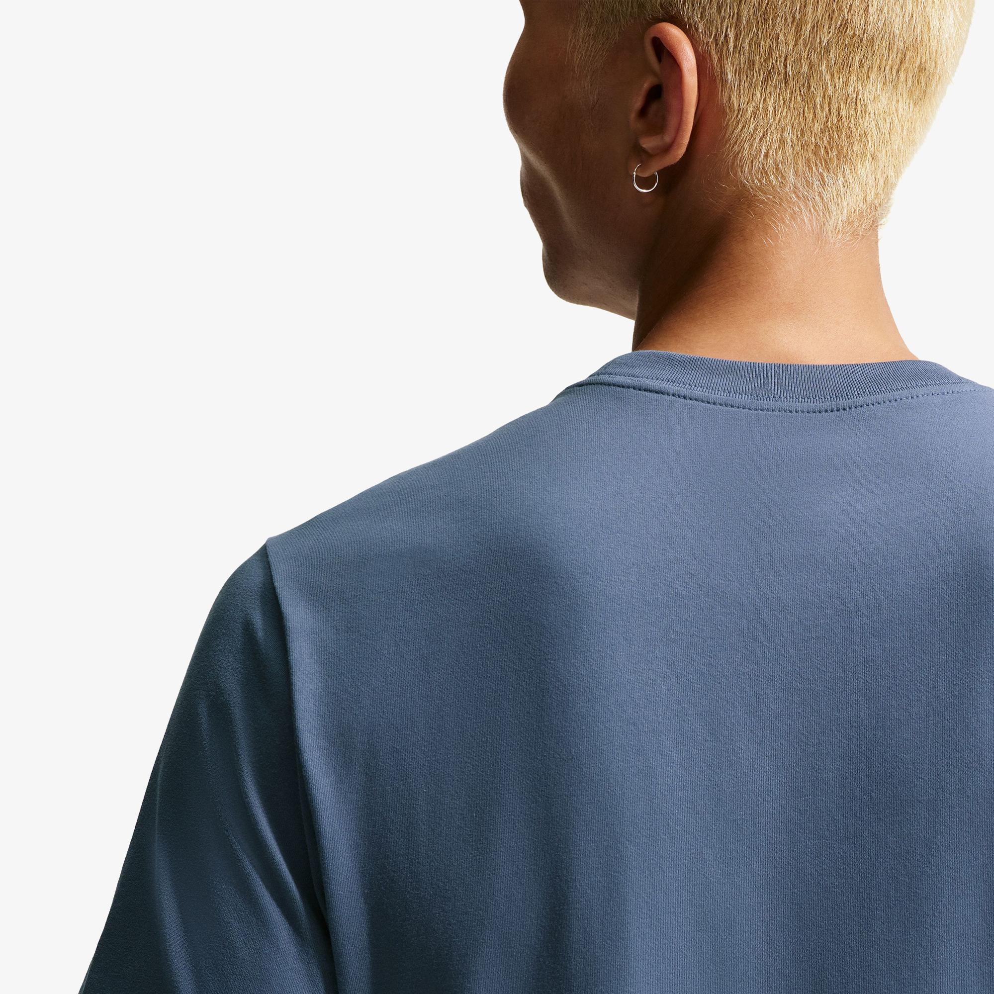 Nike Dri-Fit Crew Solid Erkek Mavi T-Shirt