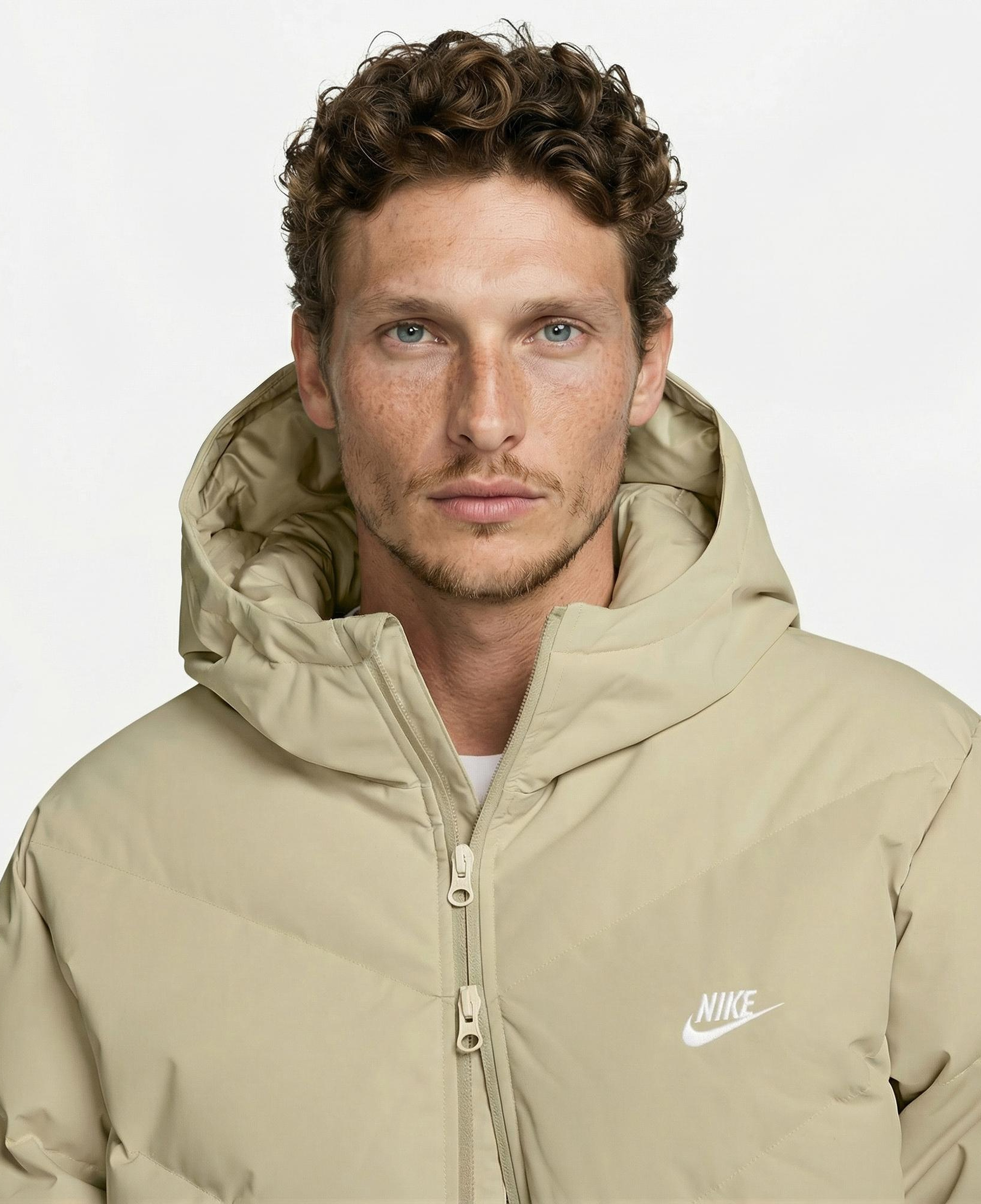 Nike Windrunner Statement Down Erkek Bej Mont
