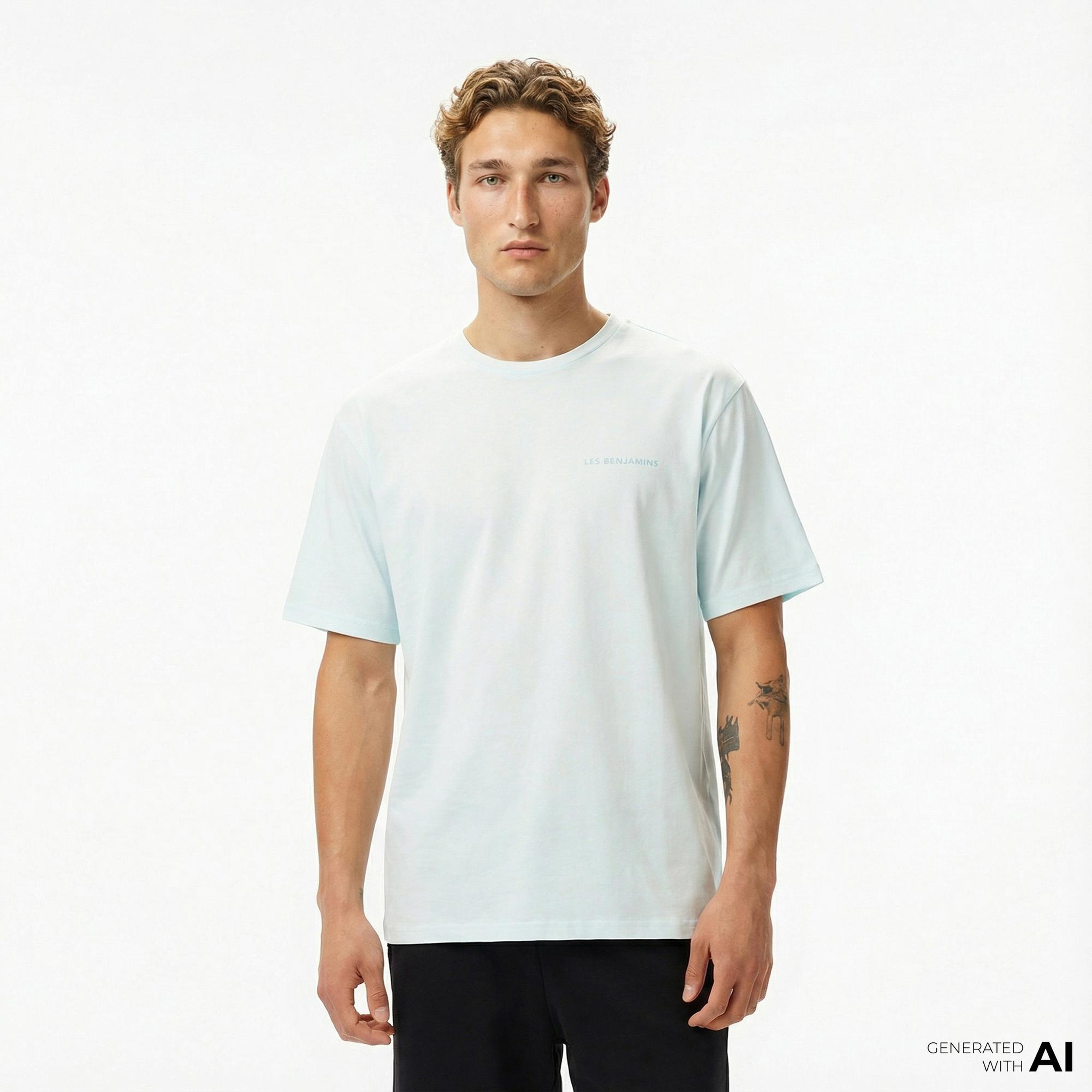 Les Benjamins 311 Erkek Mavi T-Shirt