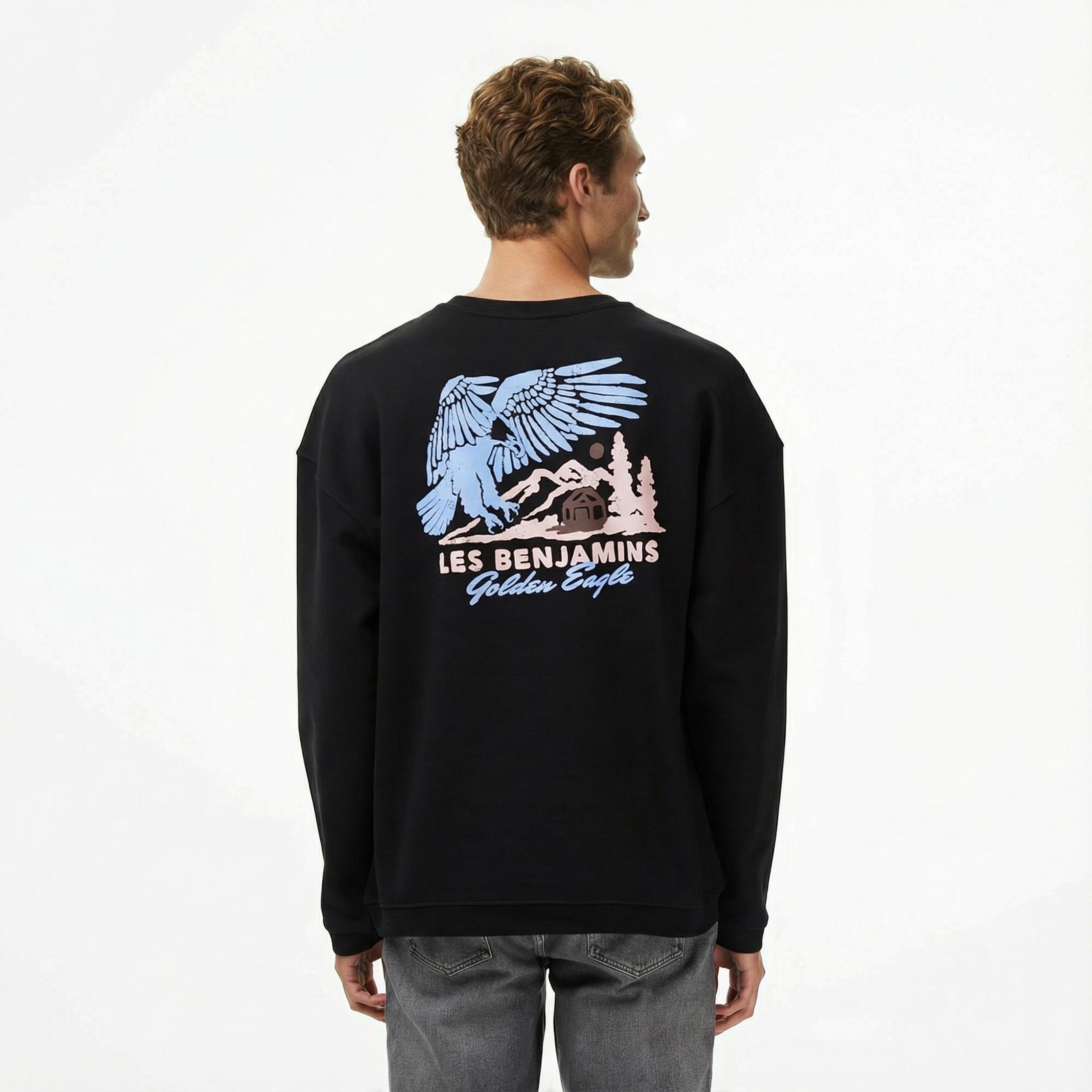 Les Benjamins 005 Erkek Siyah Sweatshirt