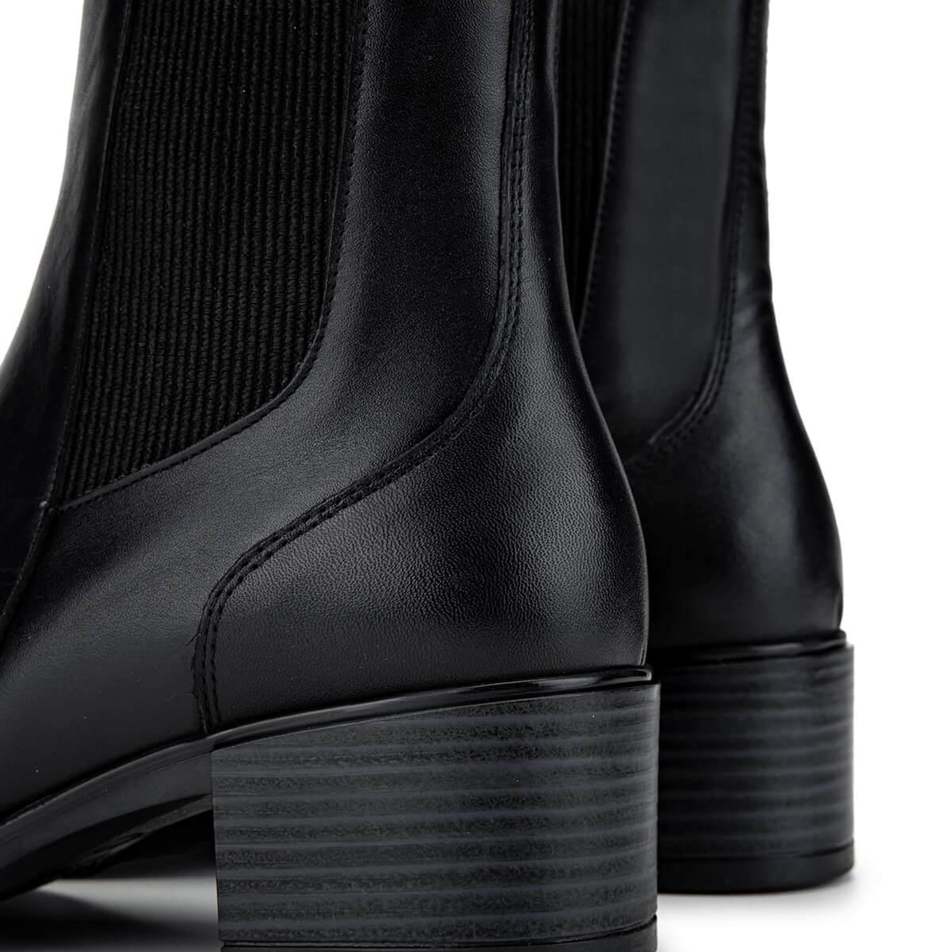 Tamer Tanca Kadın Hakiki Deri Siyah Deri Topuklu Bot