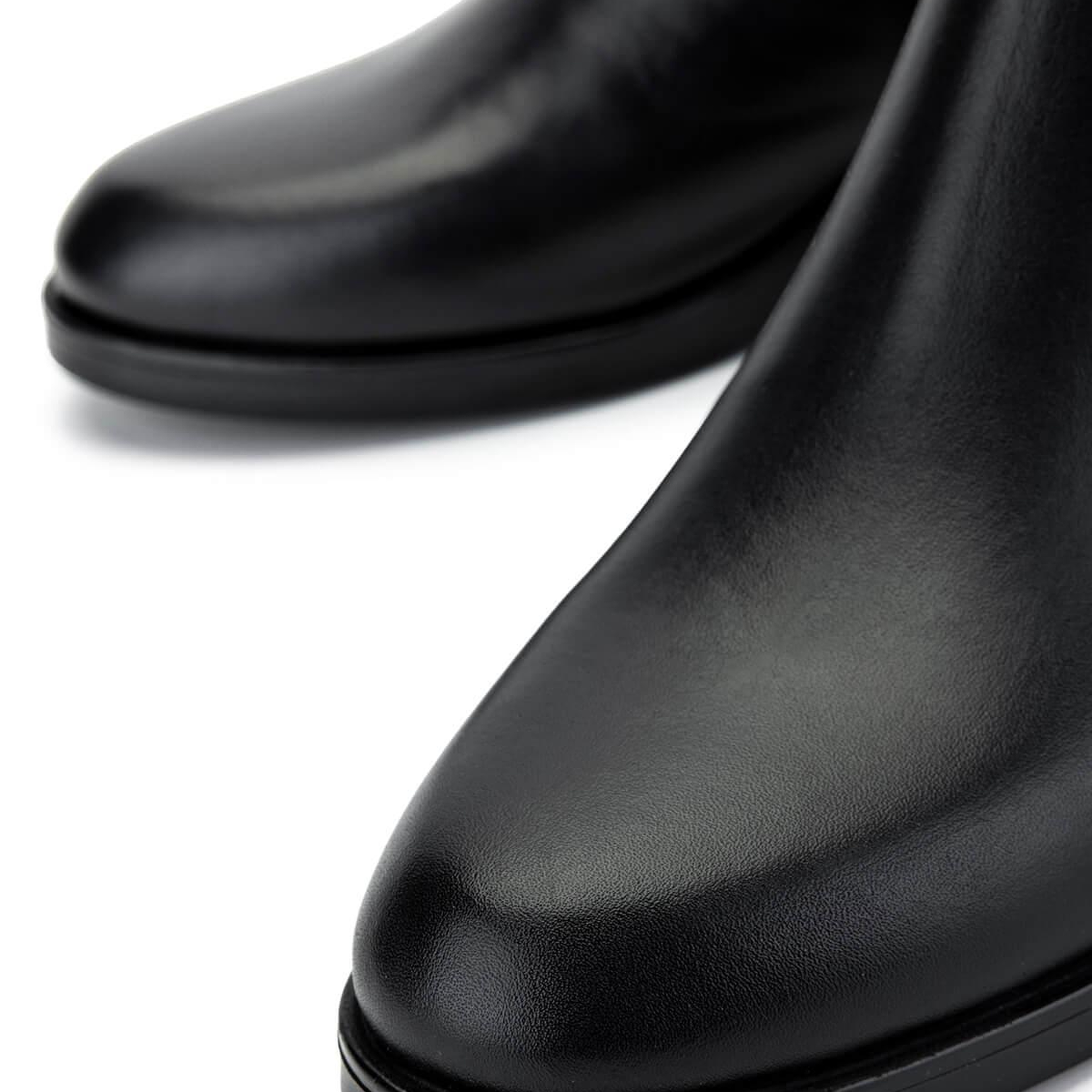 Tamer Tanca Kadın Hakiki Deri Siyah Deri Topuklu Bot