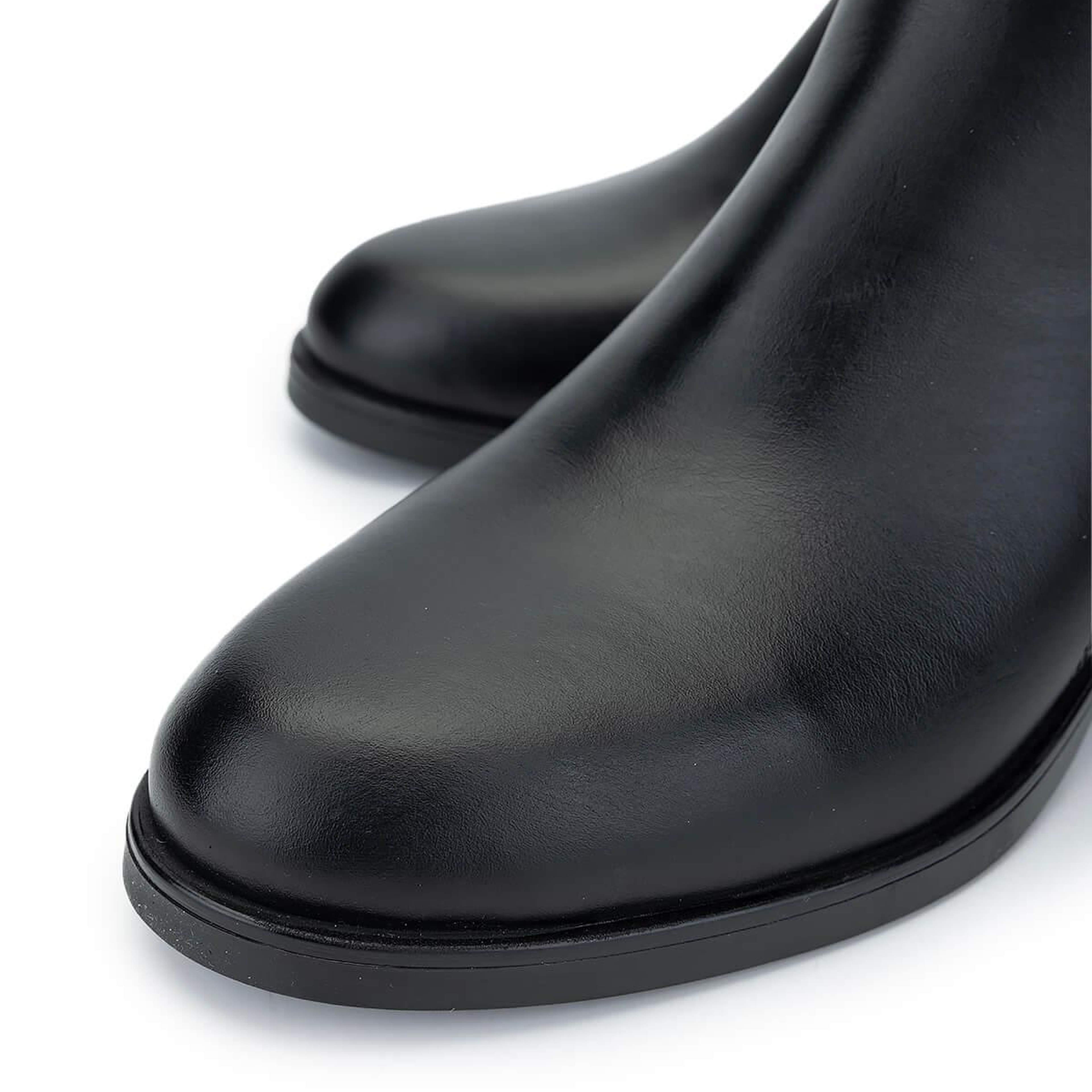 Tamer Tanca Kadın Hakiki Deri Siyah Deri Topuklu Bot