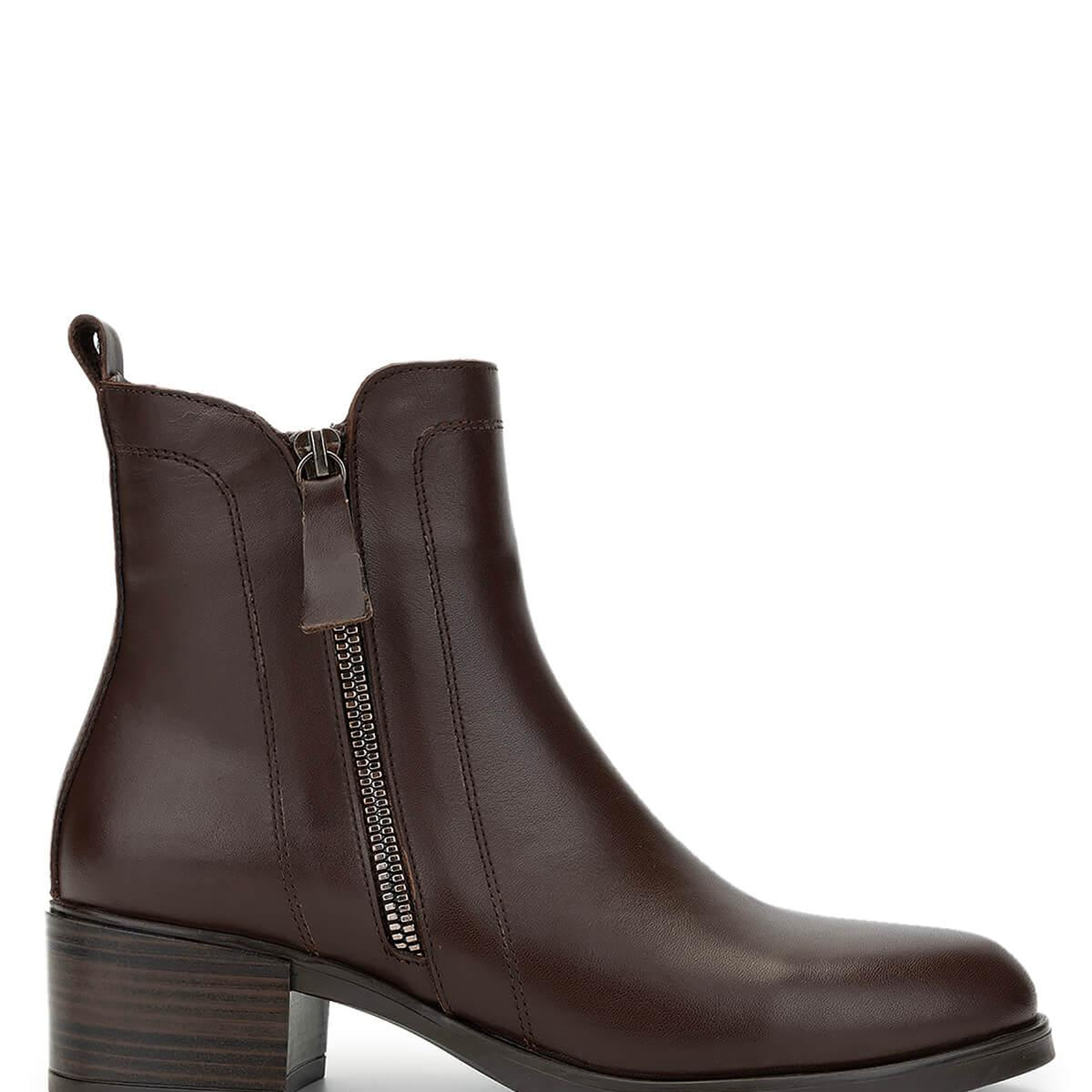 Tamer Tanca Kadın Hakiki Deri Kahverengi Topuklu Bot