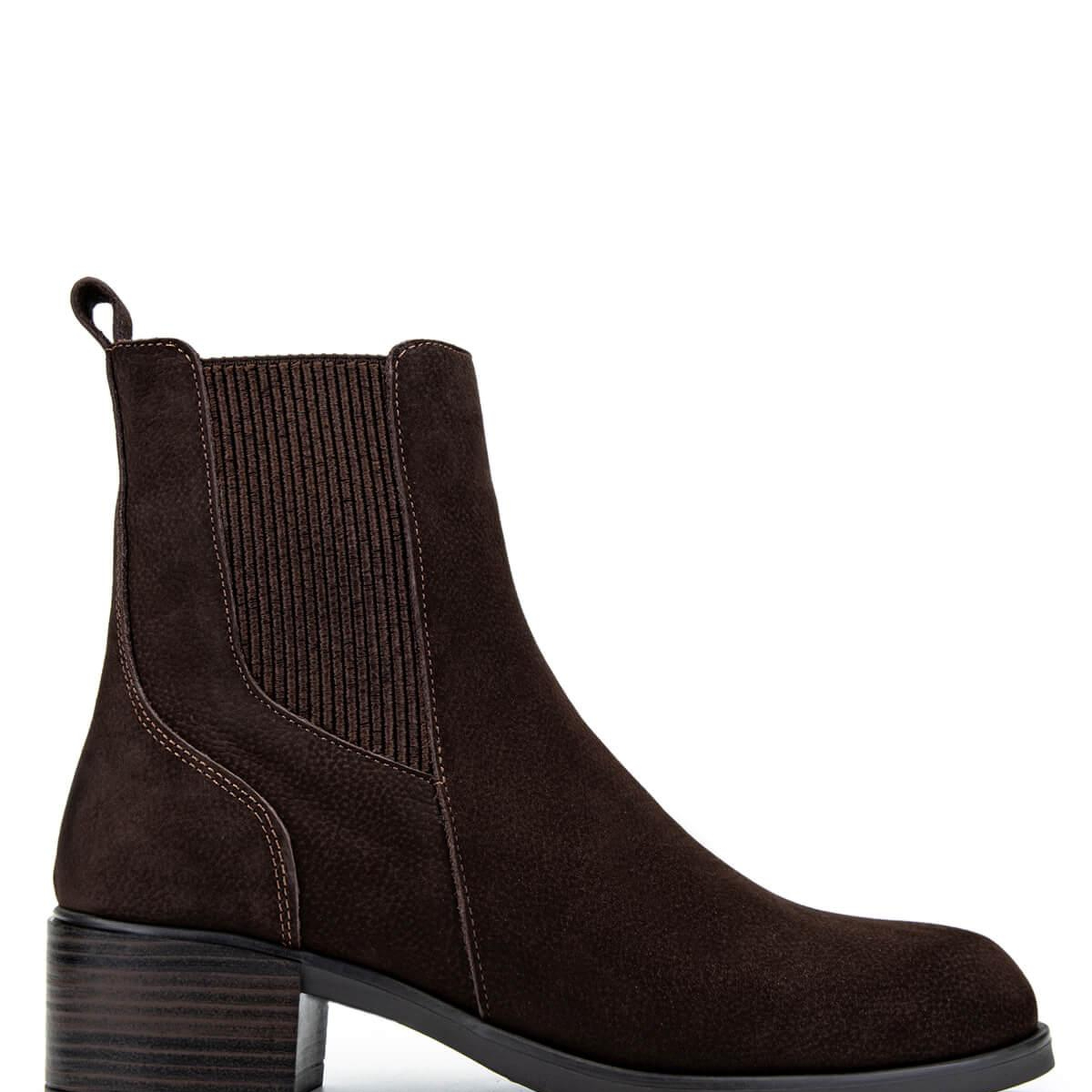 Tamer Tanca Kadın Hakiki Deri Kahverengi Nubuk Topuklu Bot