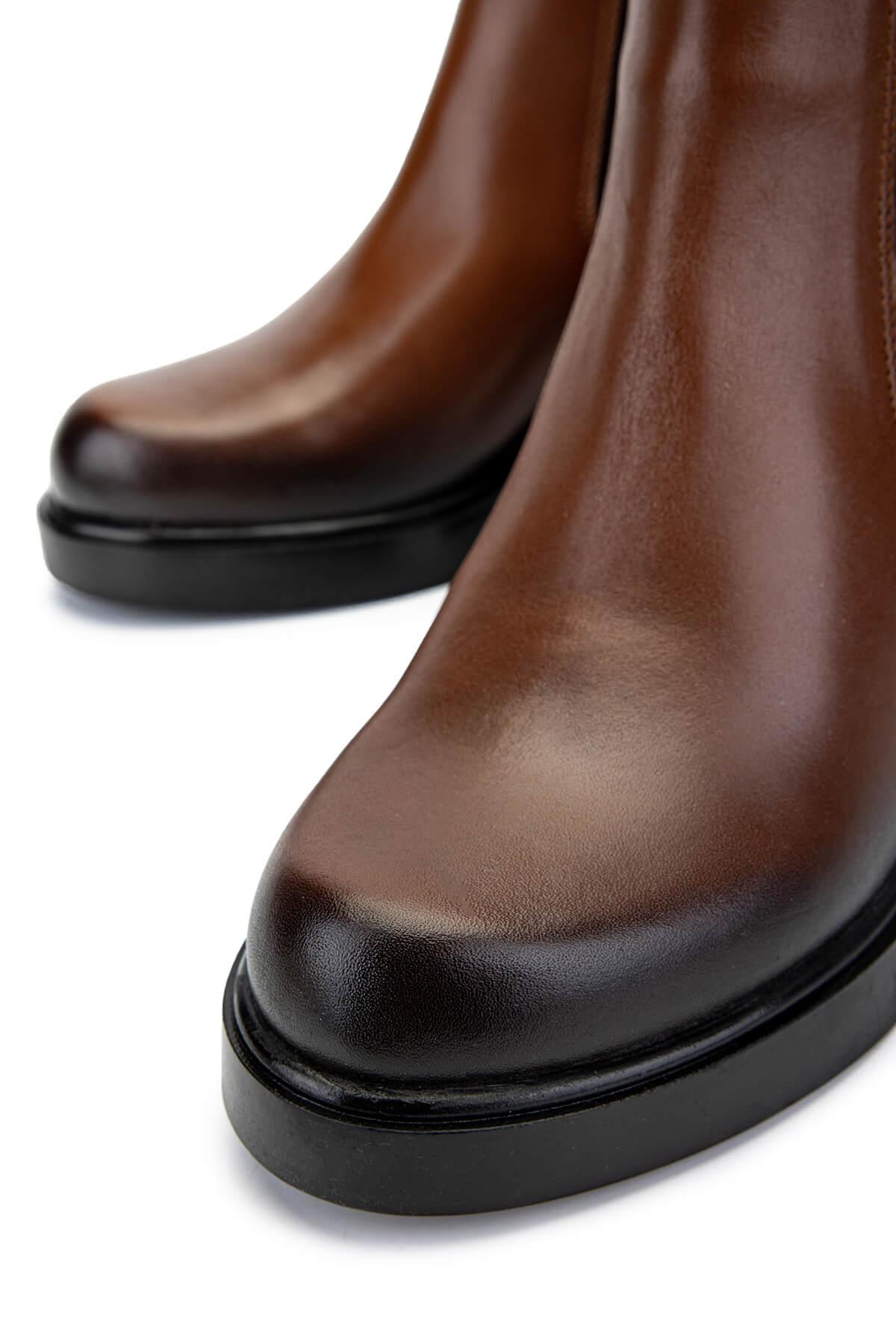 Tamer Tanca Kadın Hakiki Deri Taba Deri Casual Bot