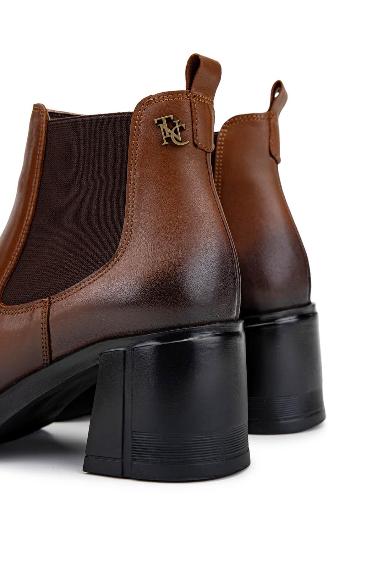 Tamer Tanca Kadın Hakiki Deri Taba Deri Casual Bot