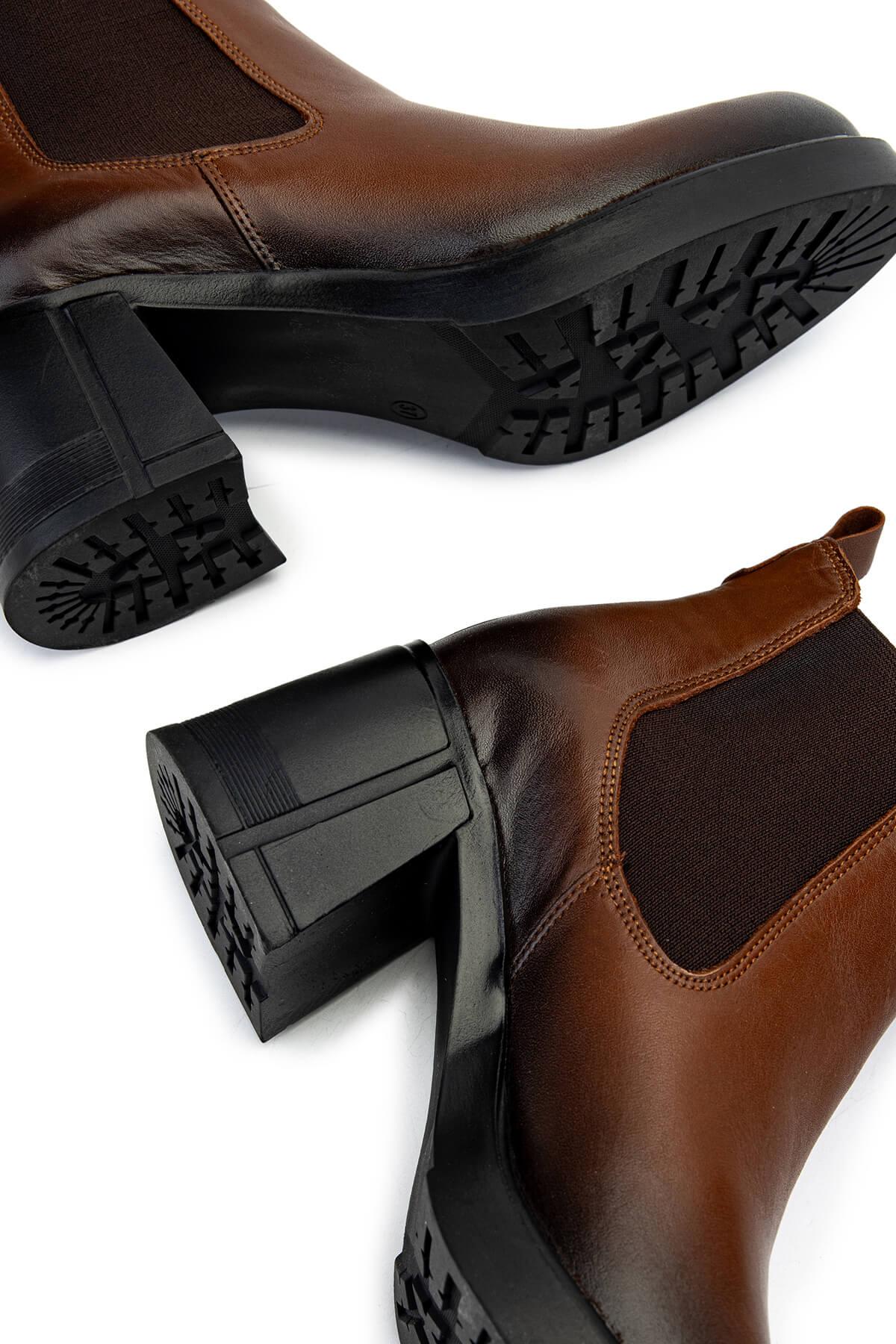 Tamer Tanca Kadın Hakiki Deri Taba Deri Casual Bot