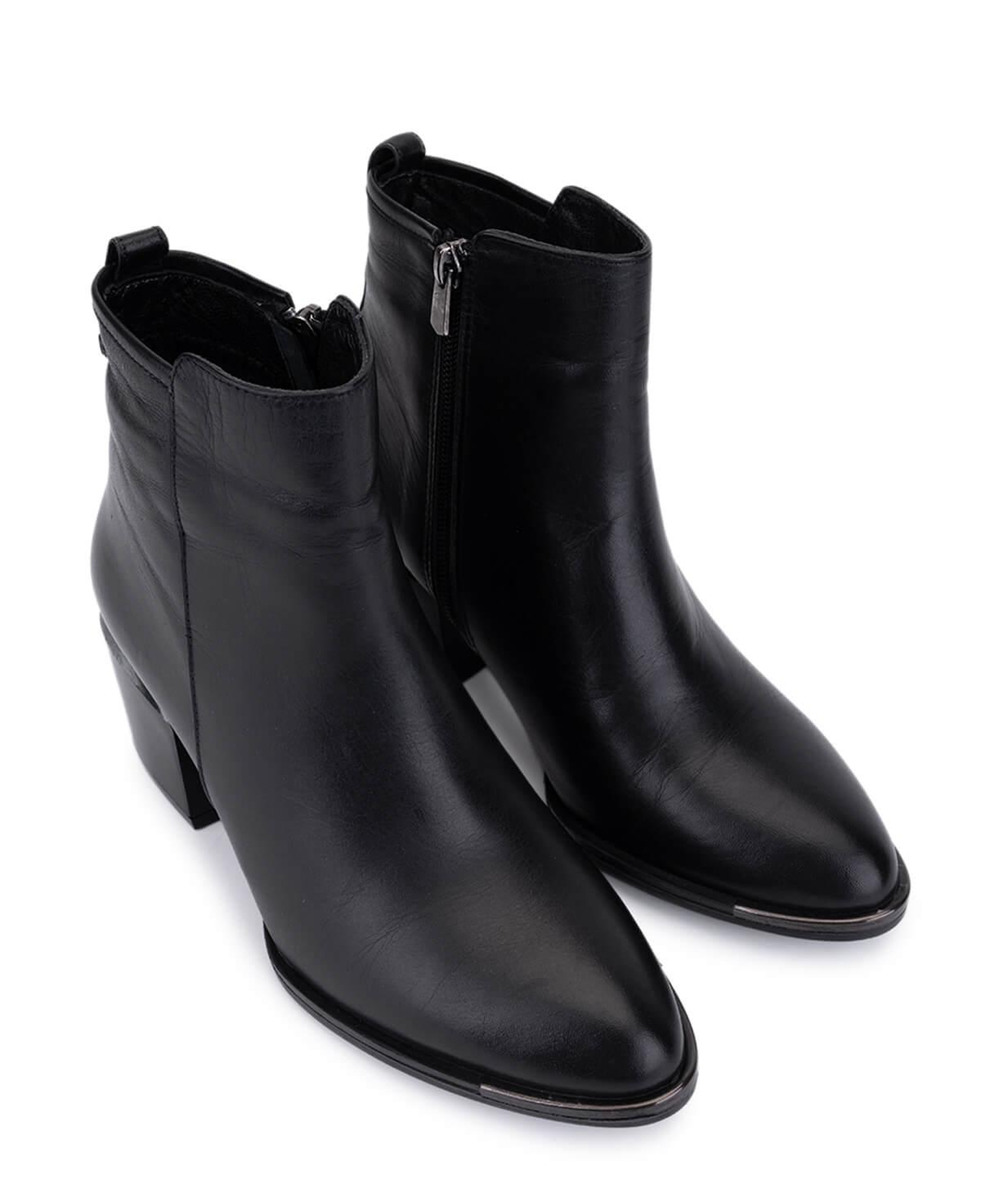 Tamer Tanca Kadın Hakiki Deri Siyah Analin Klasik Bot