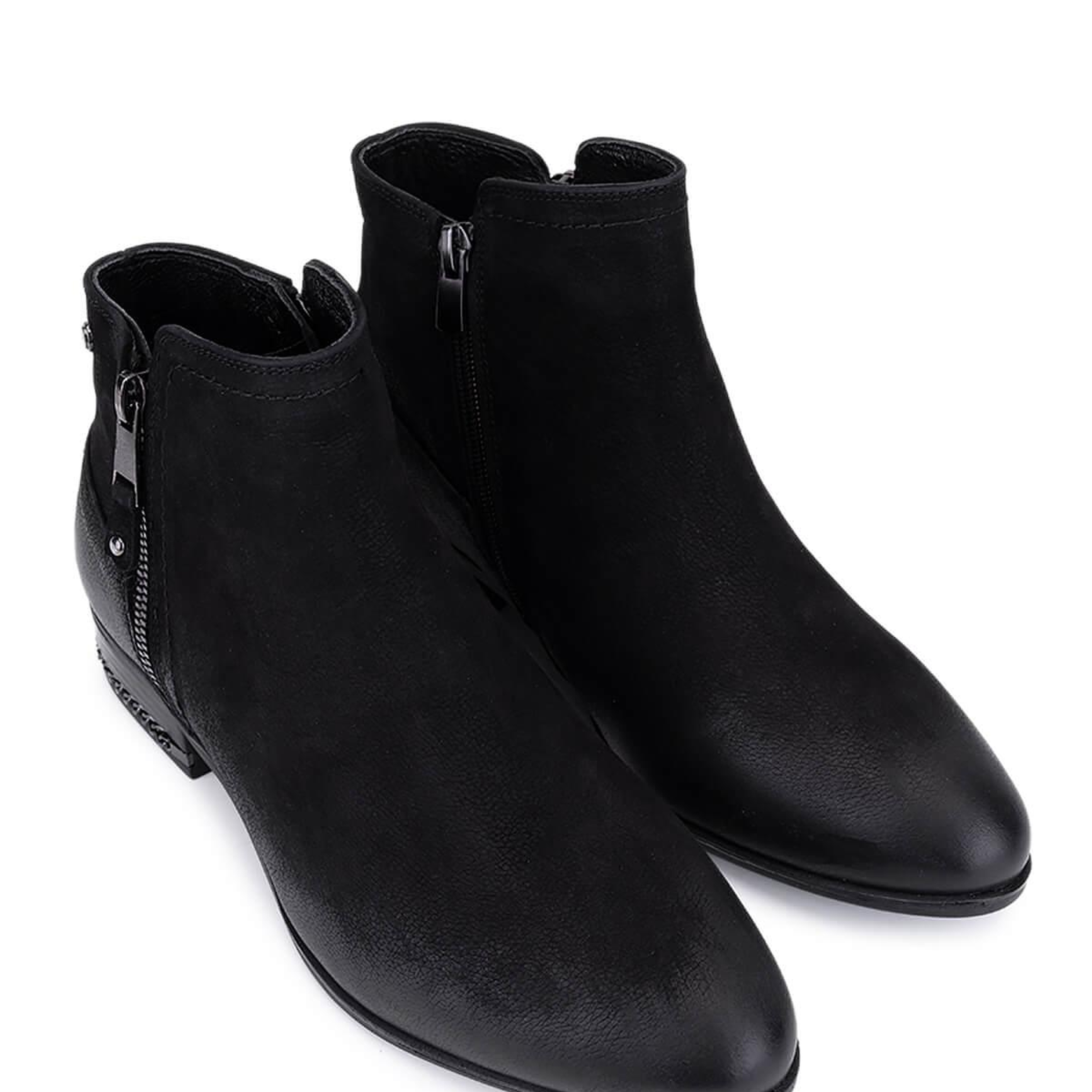 Tamer Tanca Kadın Hakiki Deri Siyah Nubuk Klasik Bot