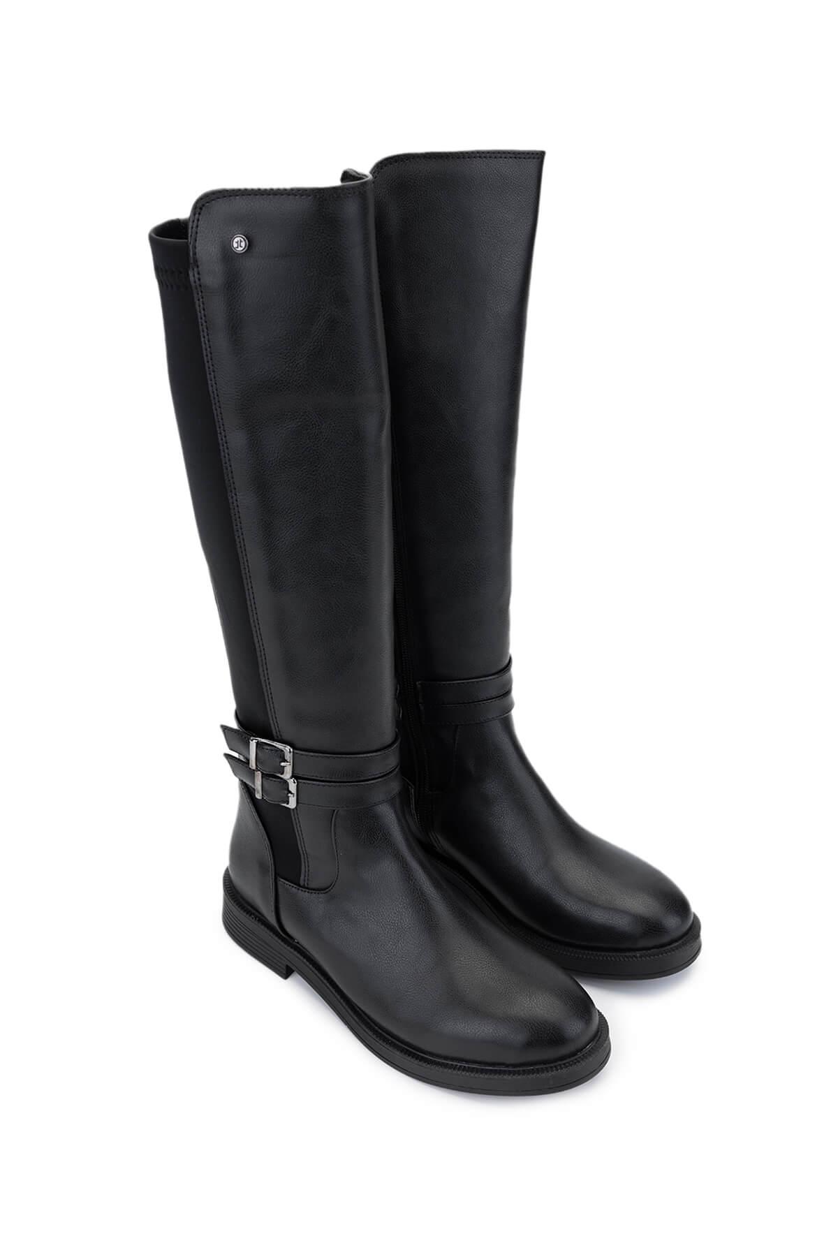 Tamer Tanca Kadın Vegan Siyah Casual Çizme