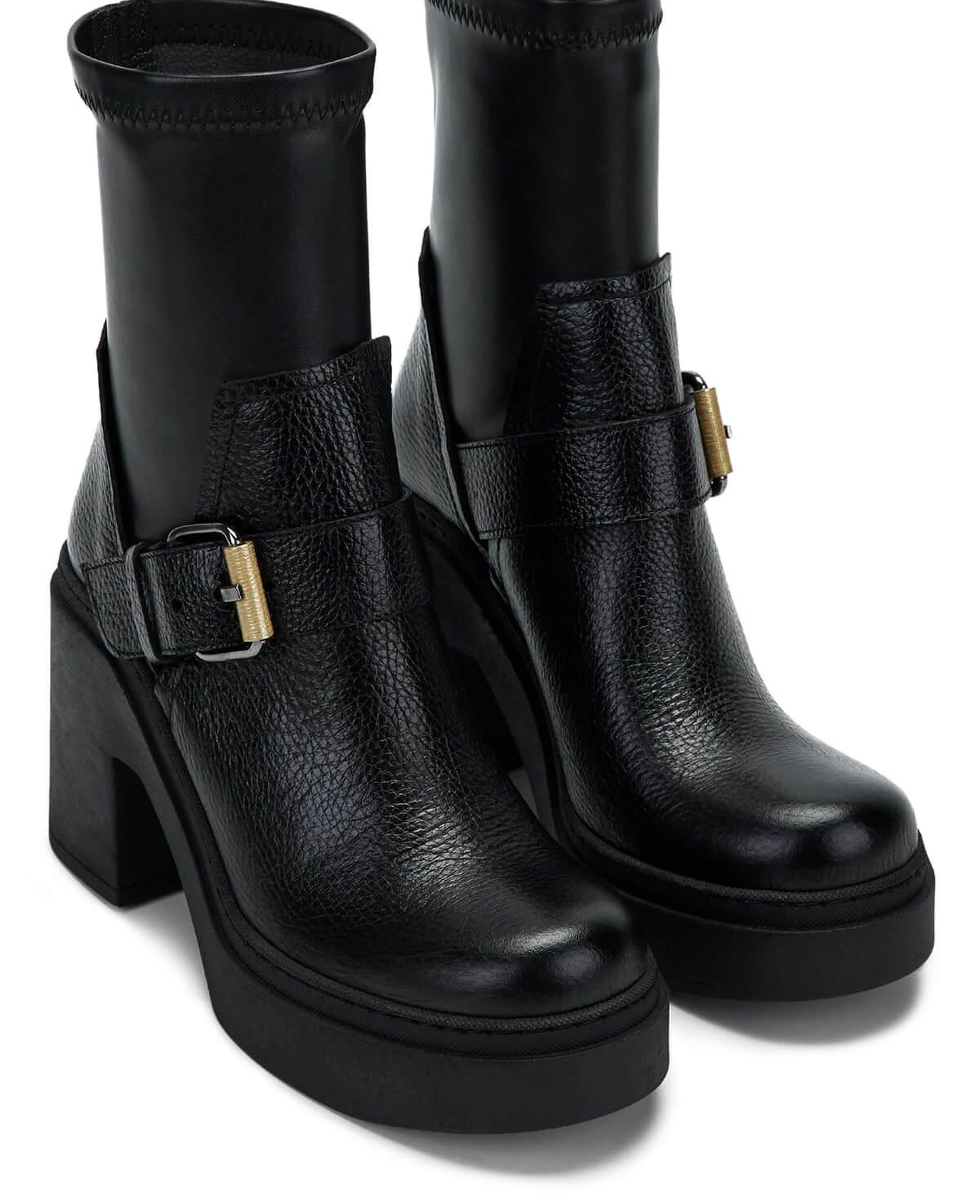 Tamer Tanca Kadın Hakiki Deri Siyah Deri Casual Bot