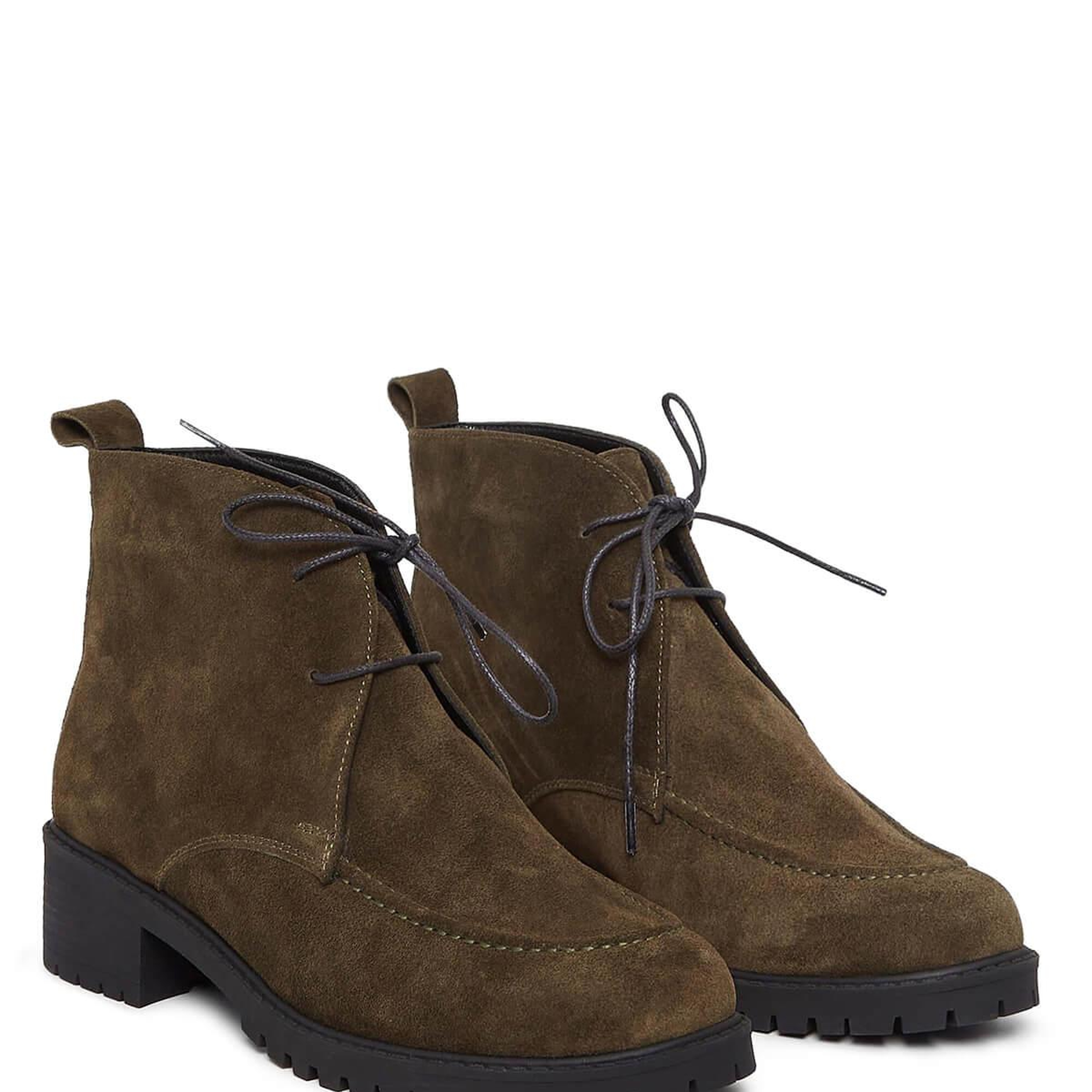 Tamer Tanca Kadın Hakiki Deri Haki Süet Casual Bot