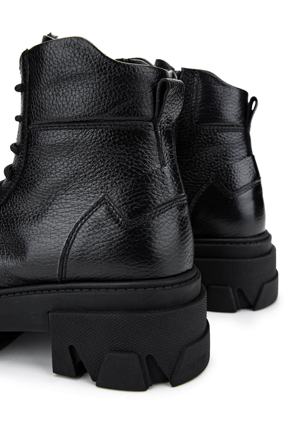 Tamer Tanca Kadın Hakiki Deri Siyah Floter Casual Bot