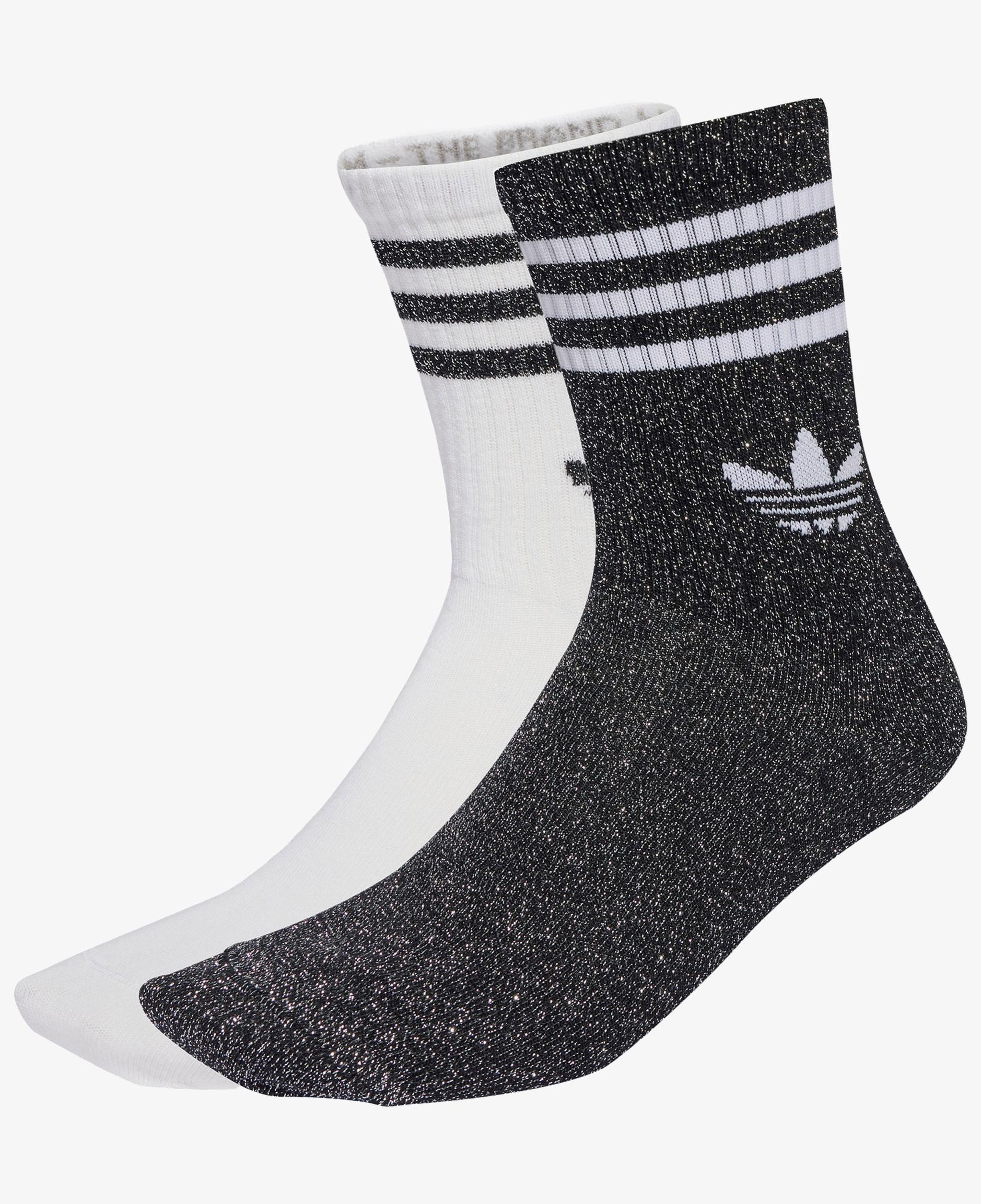 adidas 3-Stripes Glitter Crew 2 Unisex Siyah Çorap