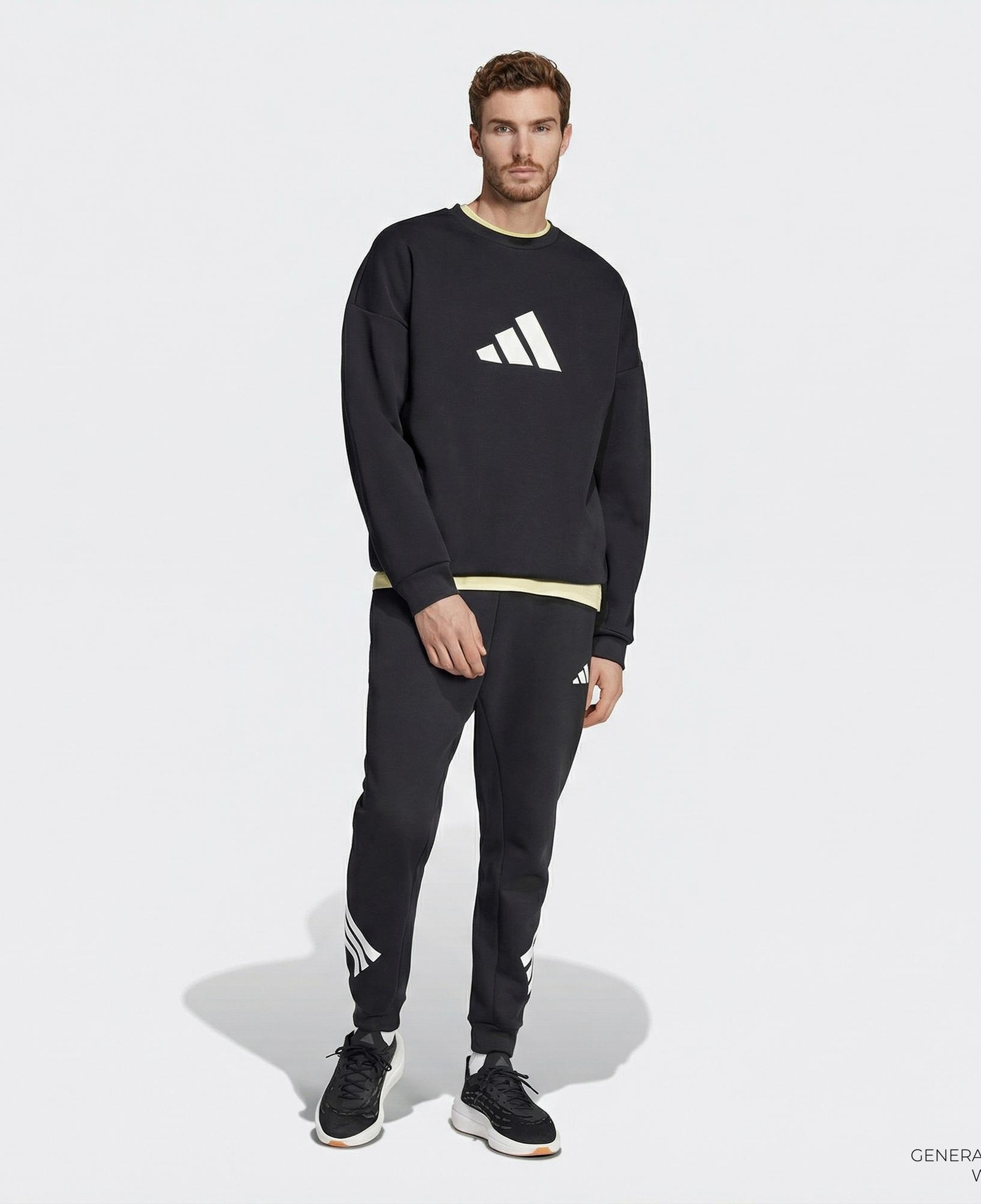 adidas Future Icon 3-Stripes Erkek Siyah Eşofman Altı