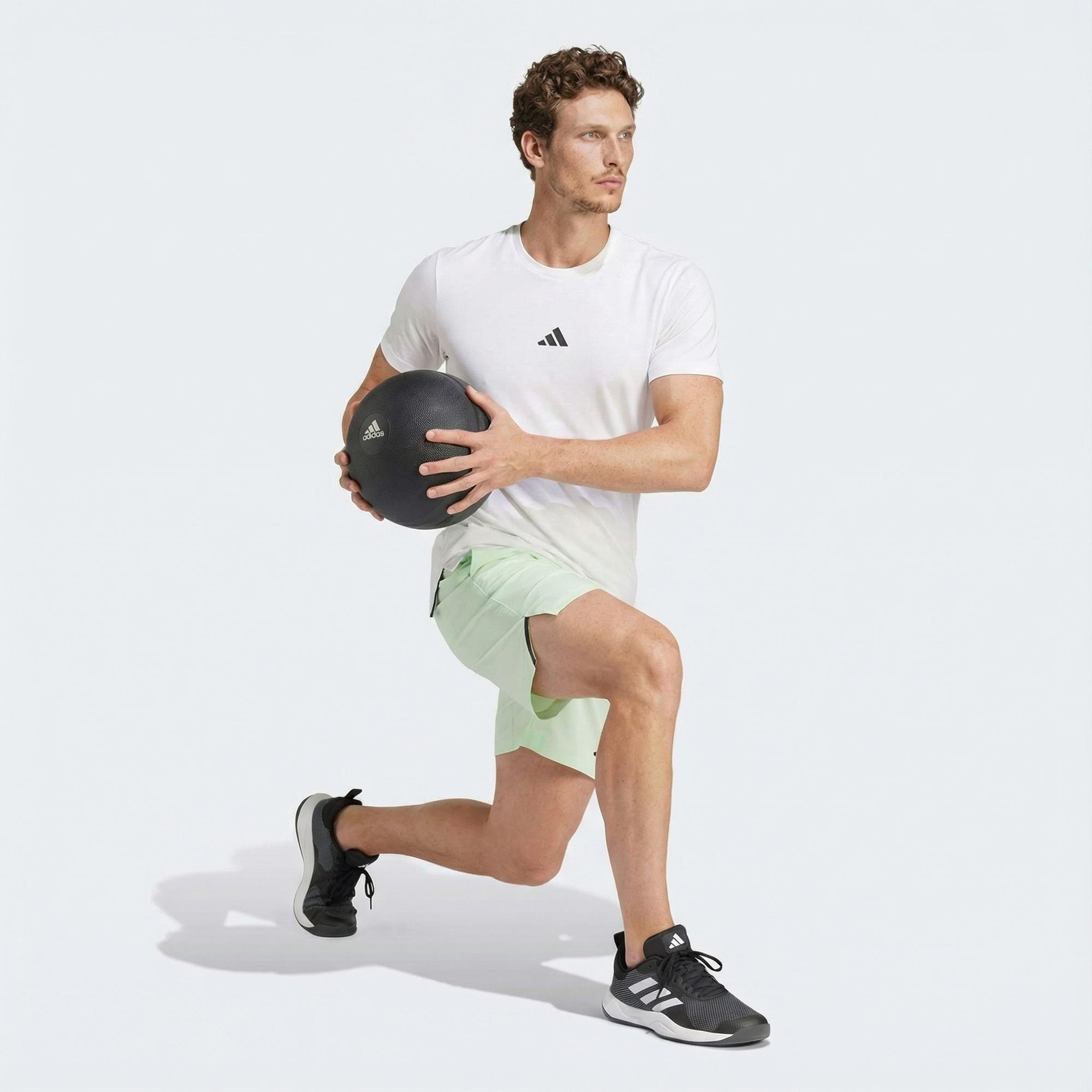 adidas Designed for Training Workout Erkek Beyaz T-Shirt