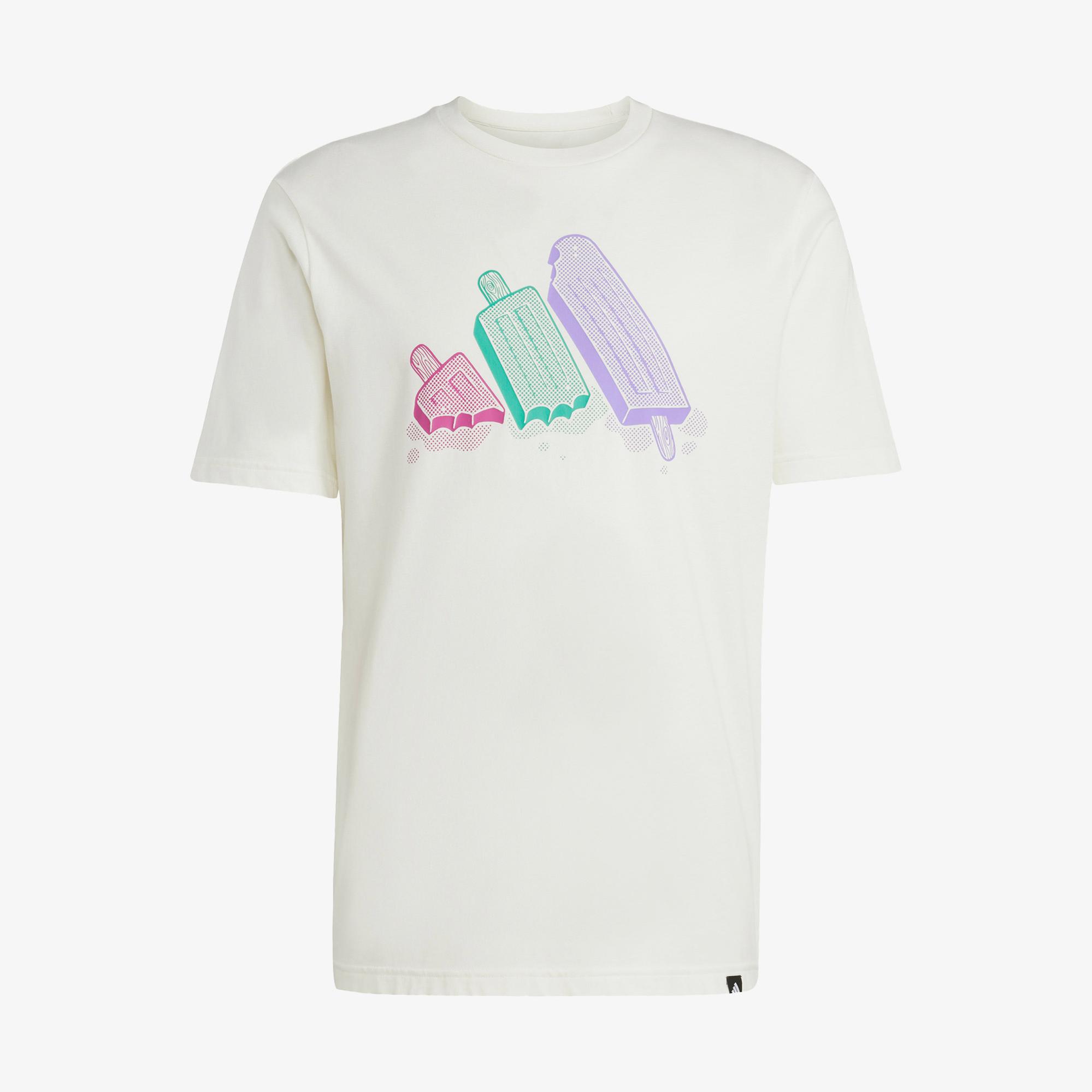 adidas Lounge Ice Graphic Erkek Beyaz T-Shirt