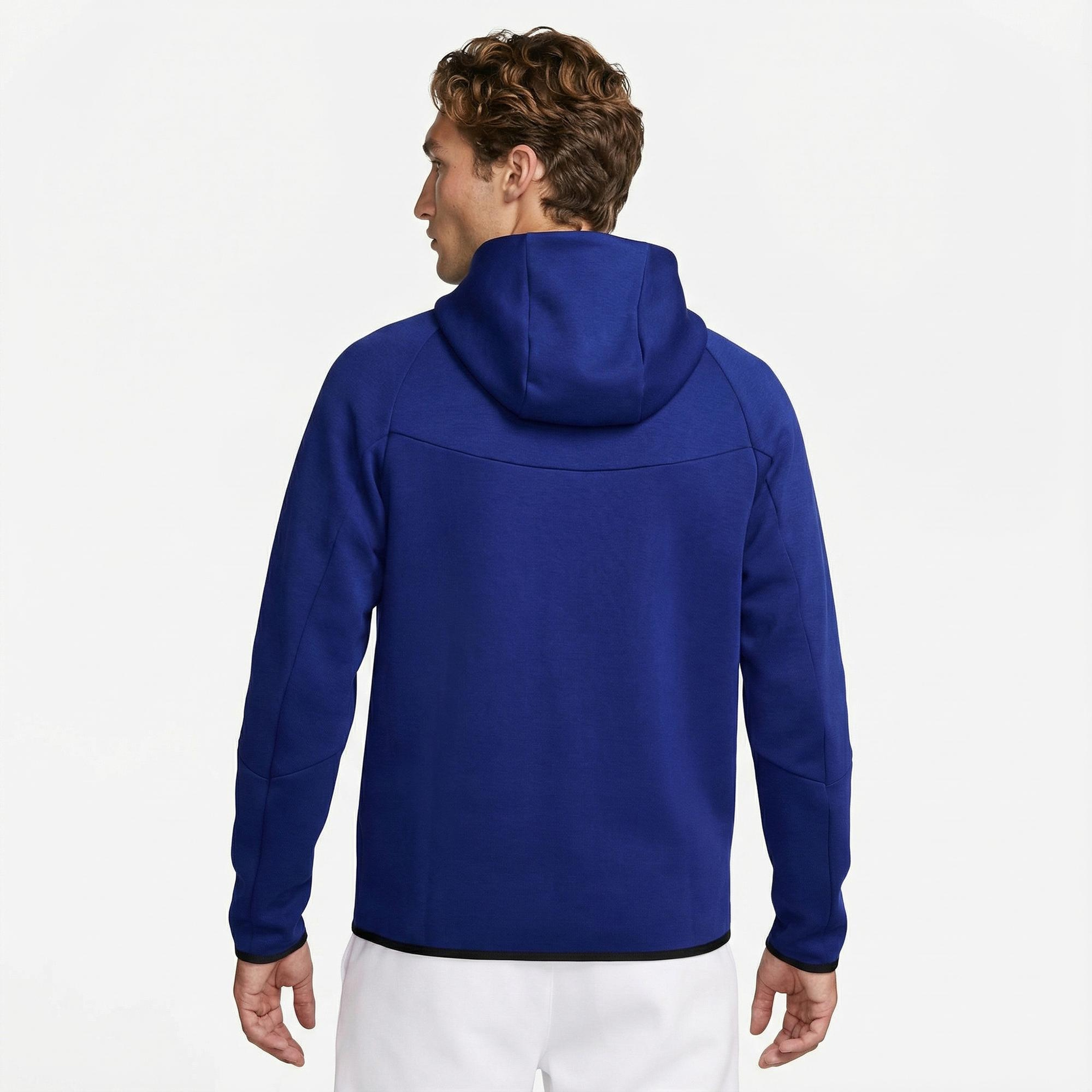 Nike Tech Fleece Erkek Mavi Kapüşonlu Hoodie