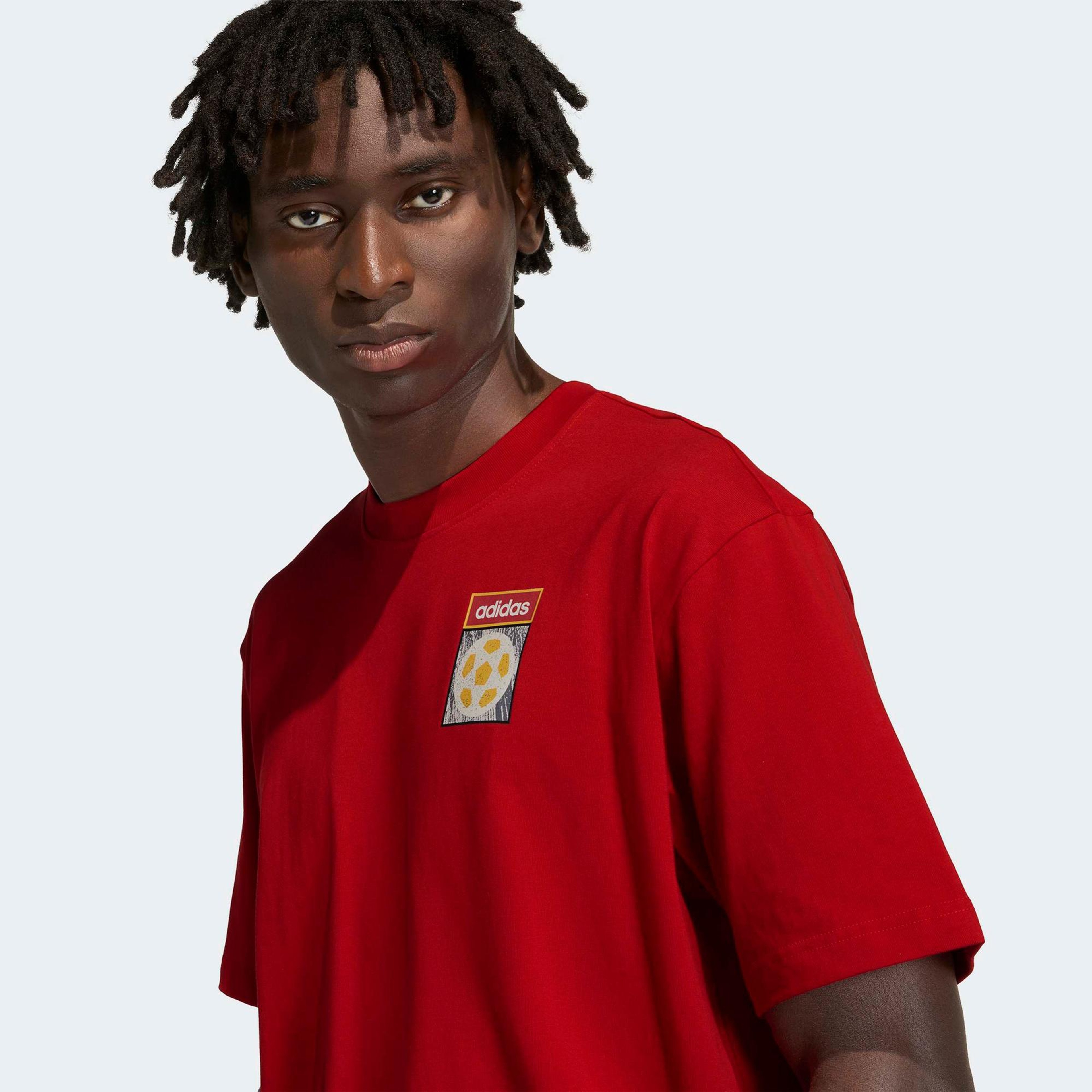 adidas Flag Erkek Kırmızı T-Shirt