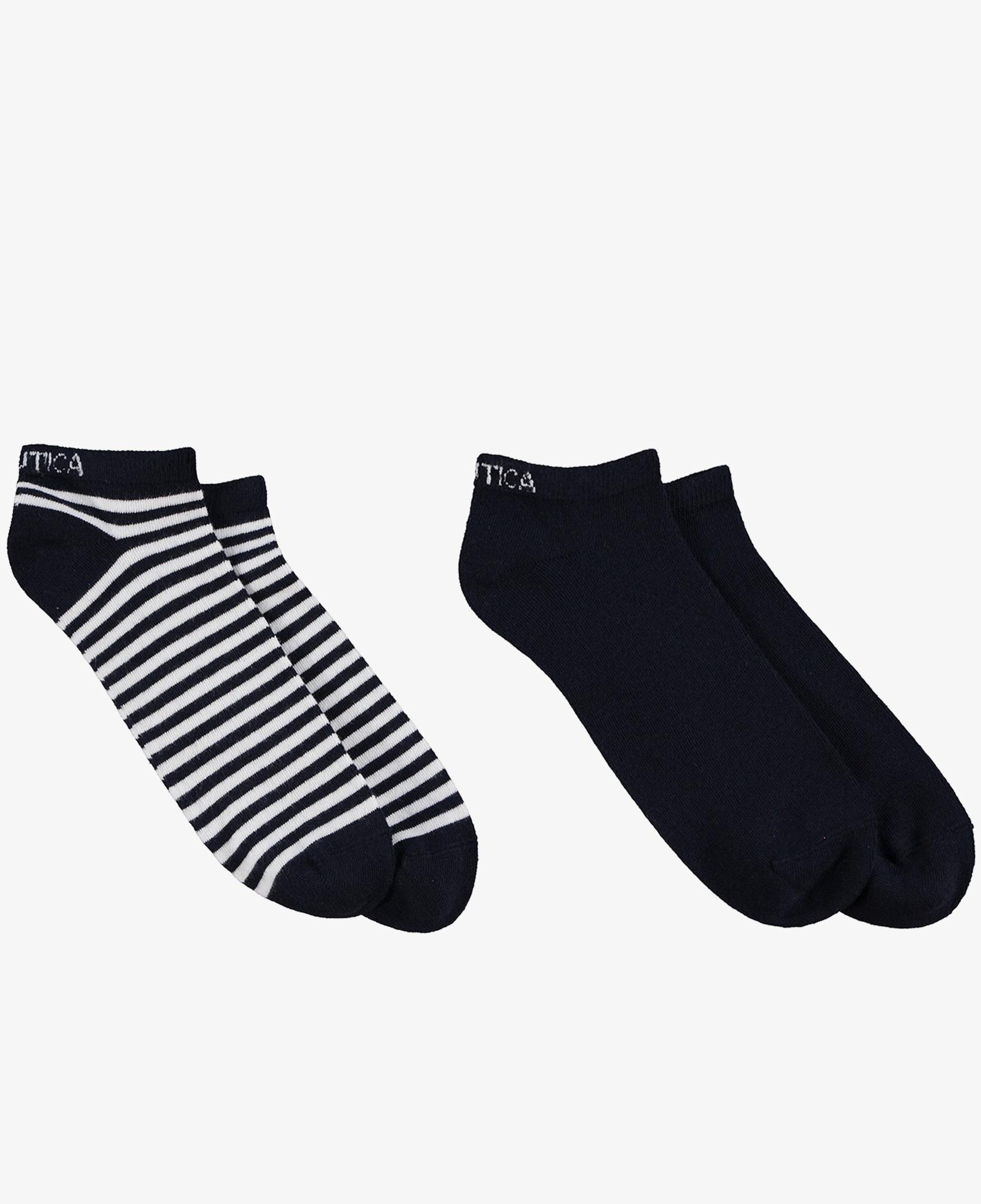 Nautica Unisex Lacivert 2'li Çizgili Çorap