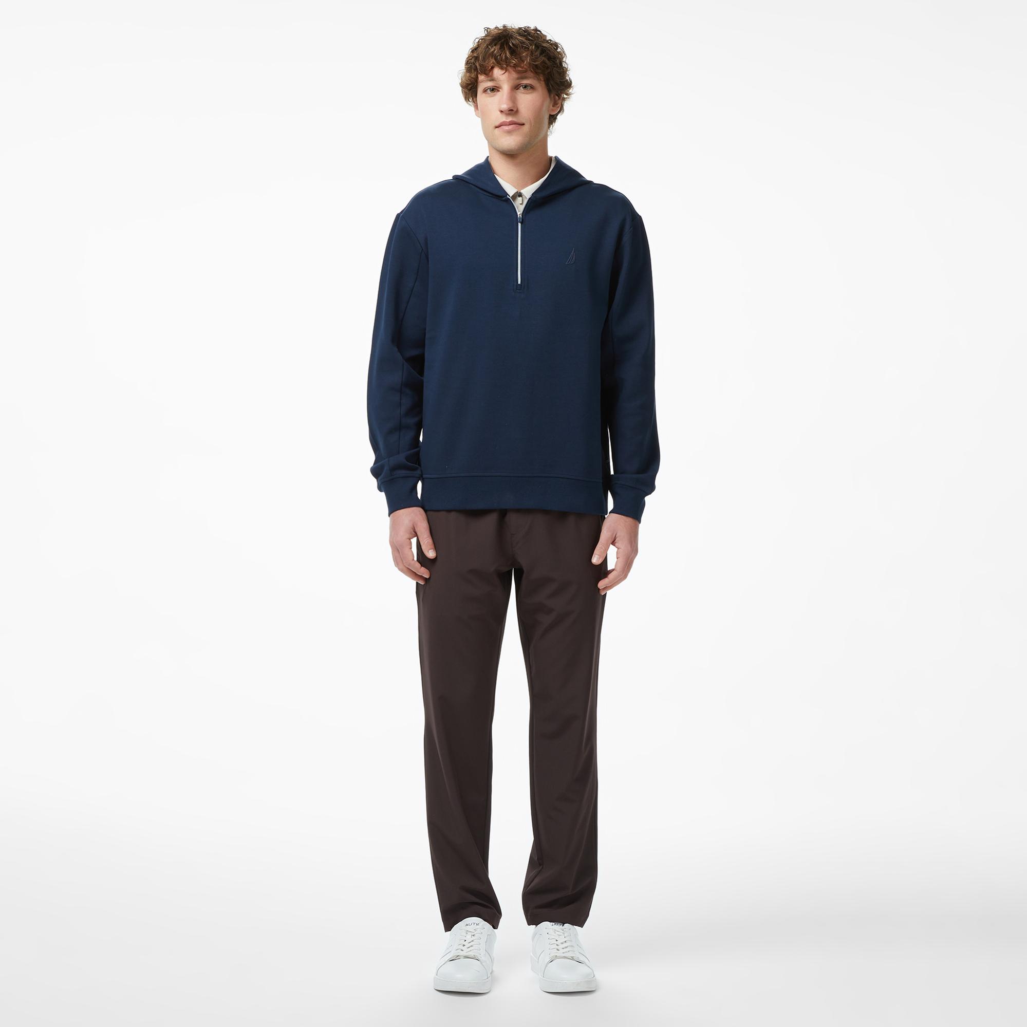 Nautica Erkek Lacivert Regular Fit Kapüşonlu Sweatshirt